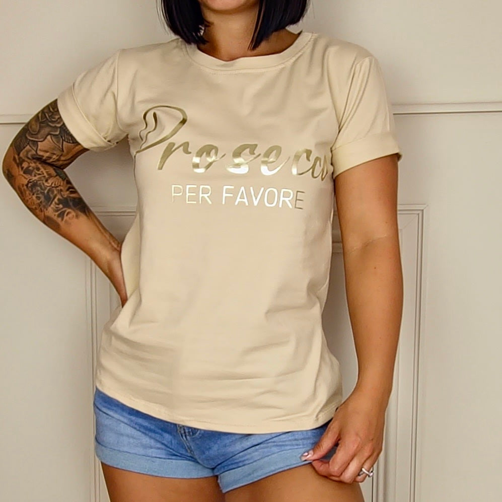 Prosecco - Graphic Printed T-Shirt Top