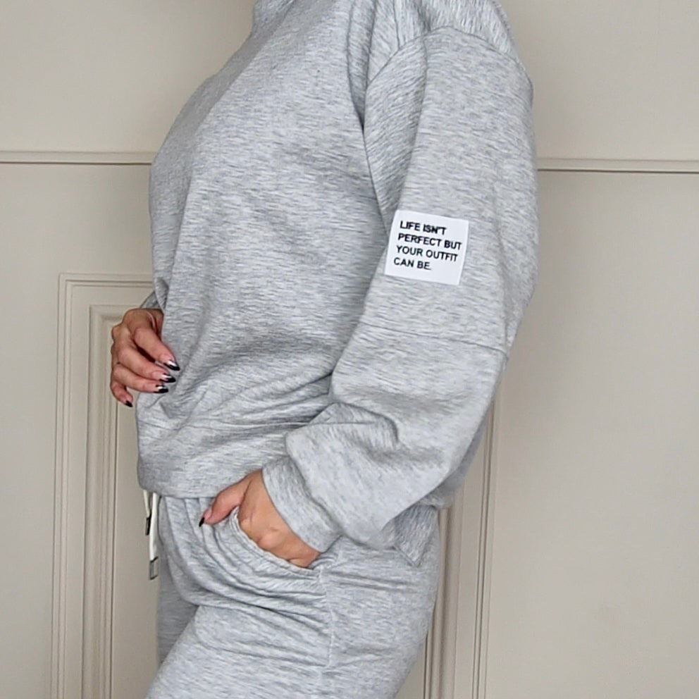 TANYA - Two Piece Co-Ord Cuffed Tracksuit Grey