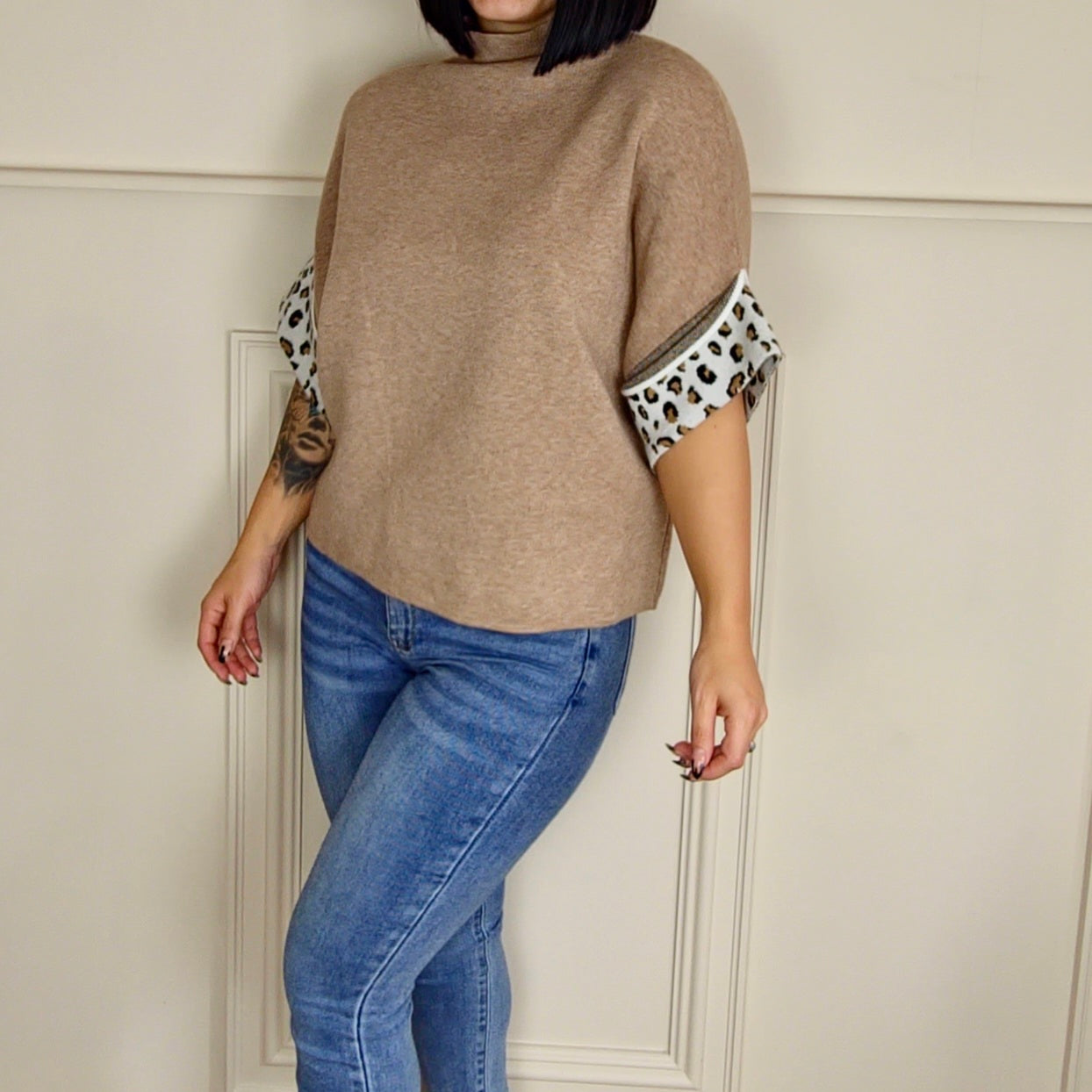 CASSANDRA - Super Soft Leopard Light Knitted Jumper