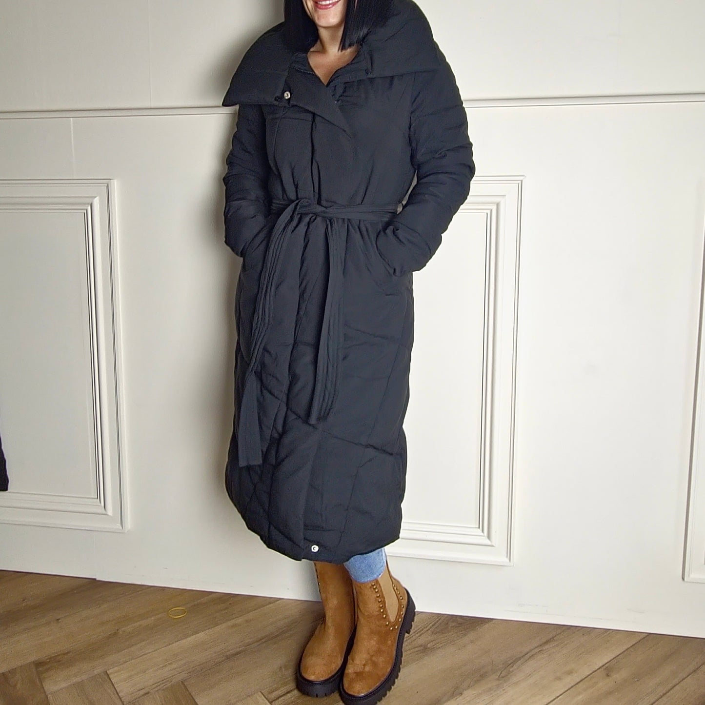 MAISIE - Long Puffer Coat With Removable Fur