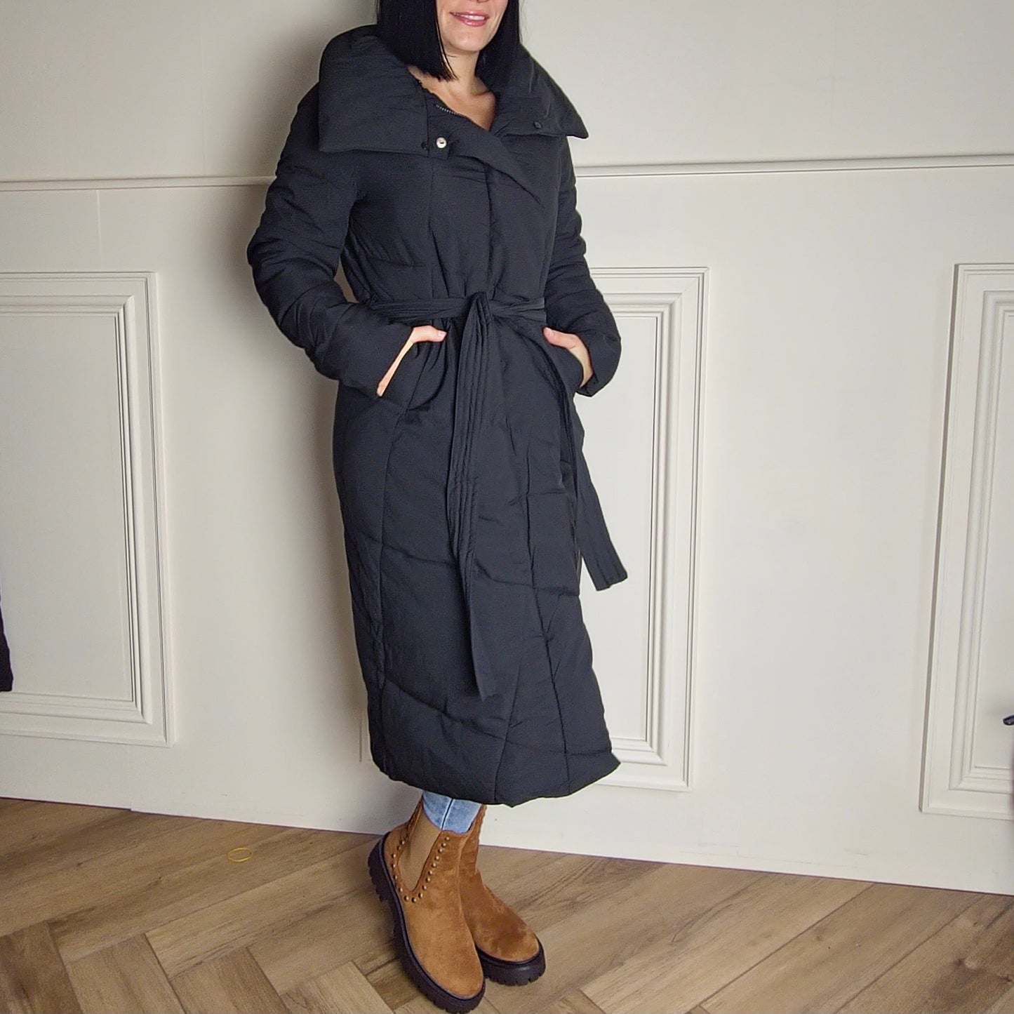 MAISIE - Long Puffer Coat With Removable Fur