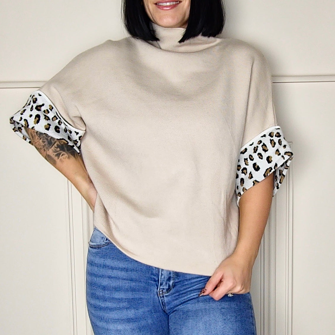 CASSANDRA - Super Soft Leopard Light Knitted Jumper