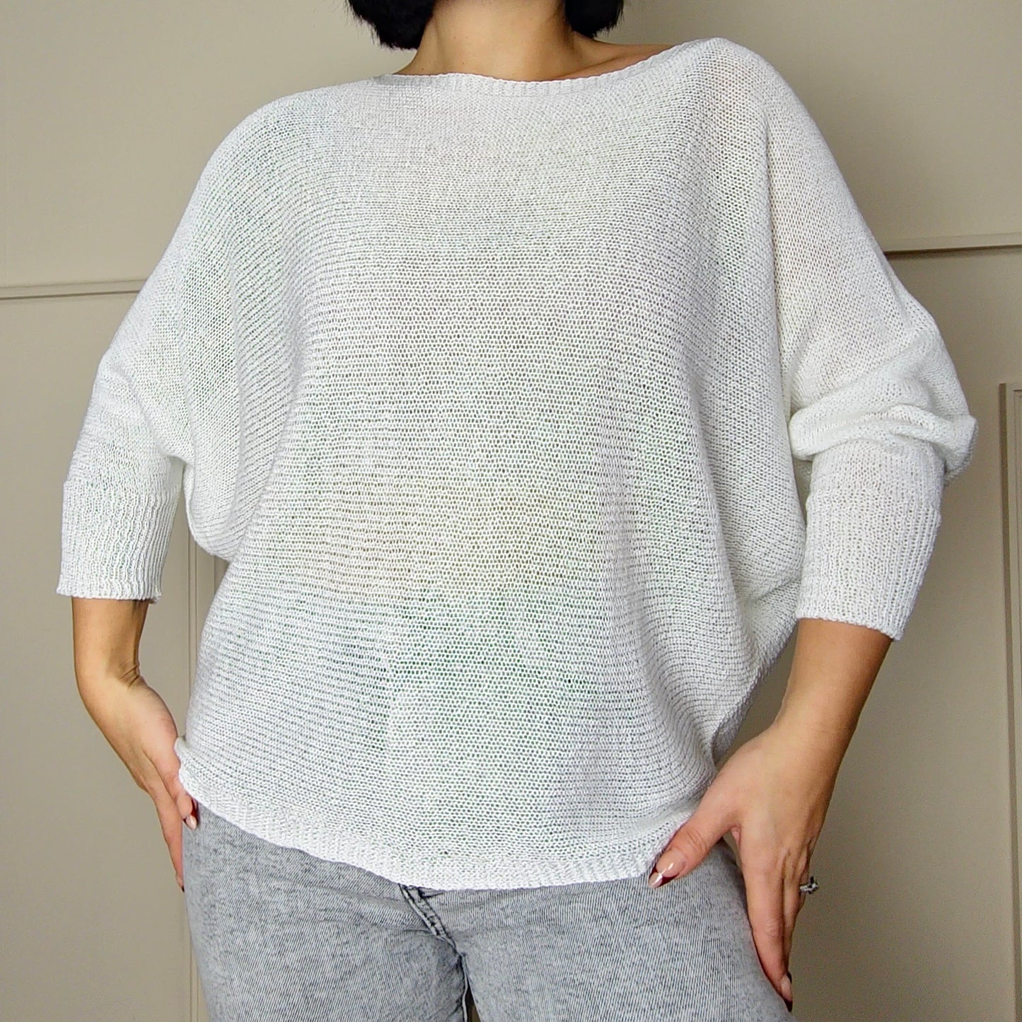 KORI - Open Back Bow Light Knitted Sweater