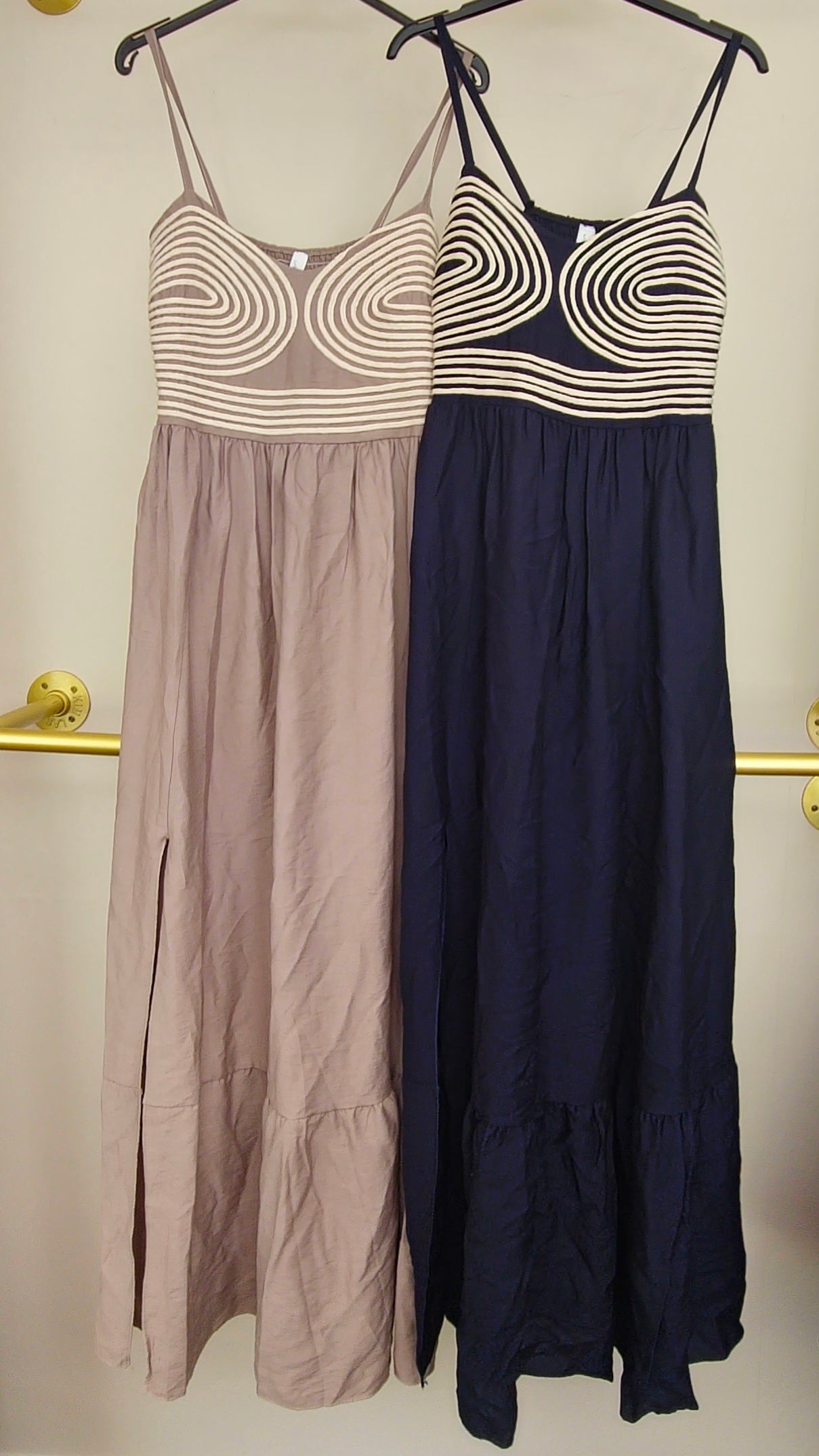 NYLA - Cami Embroidered Detail Maxi Taupe
