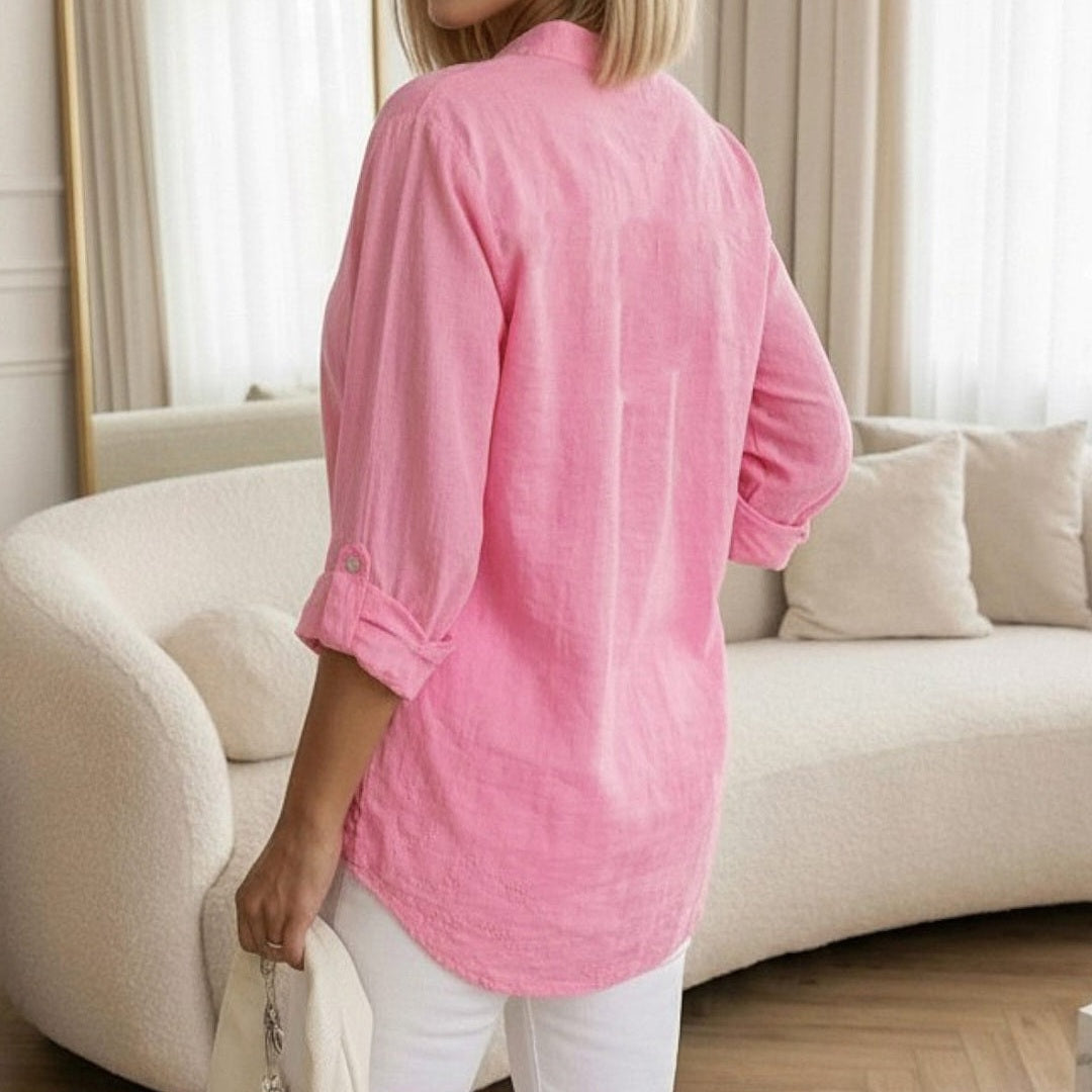 AZIS - Patchwork Broderie Cotton Blouse