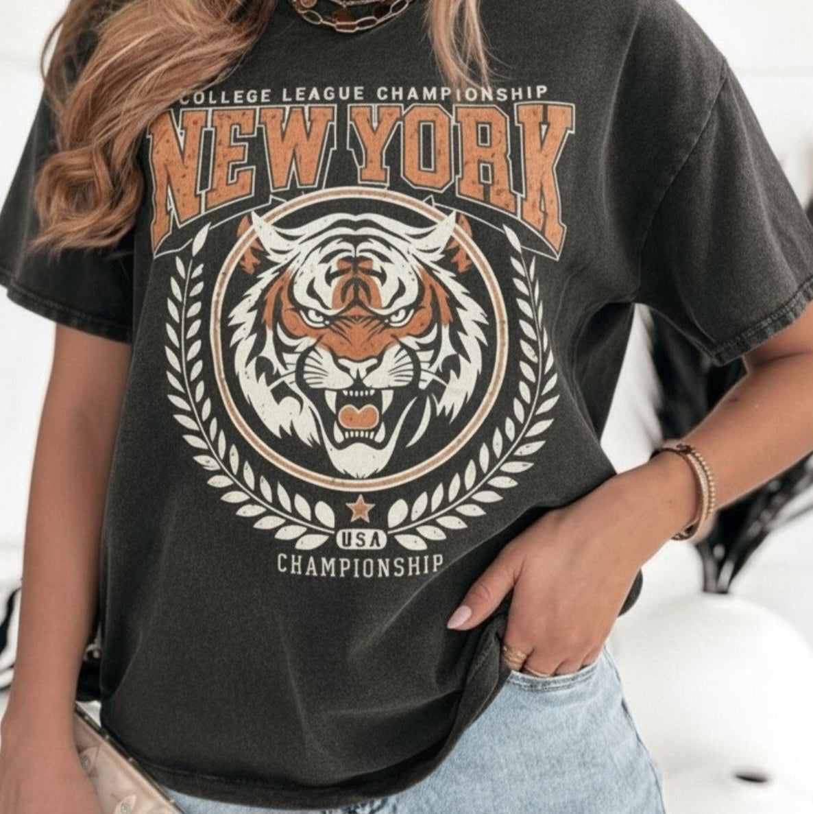 TAMSIN - New York Tiger Graphic Cotton Tee