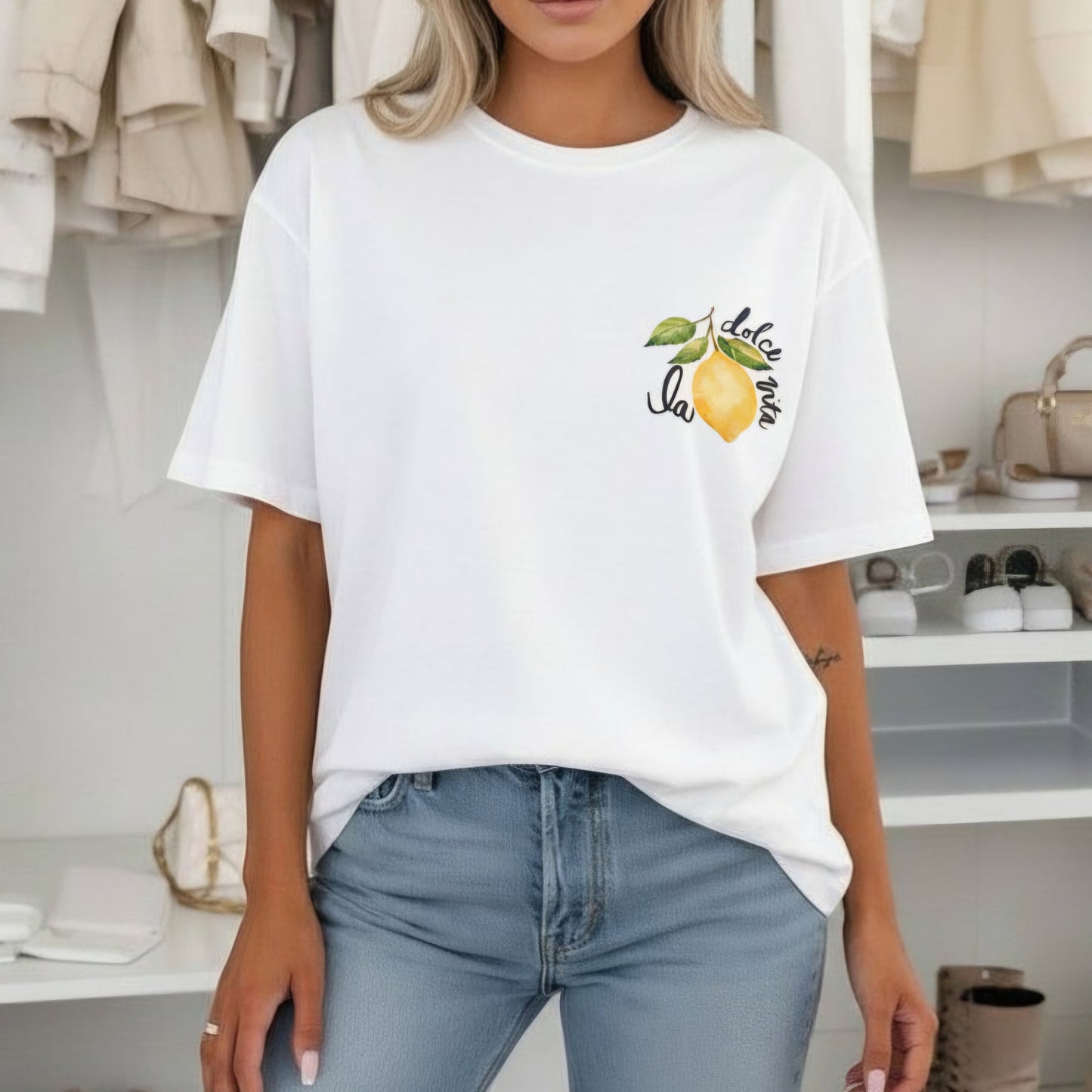 LA DOLCE VITA - Oversized Graphic Cotton Tee