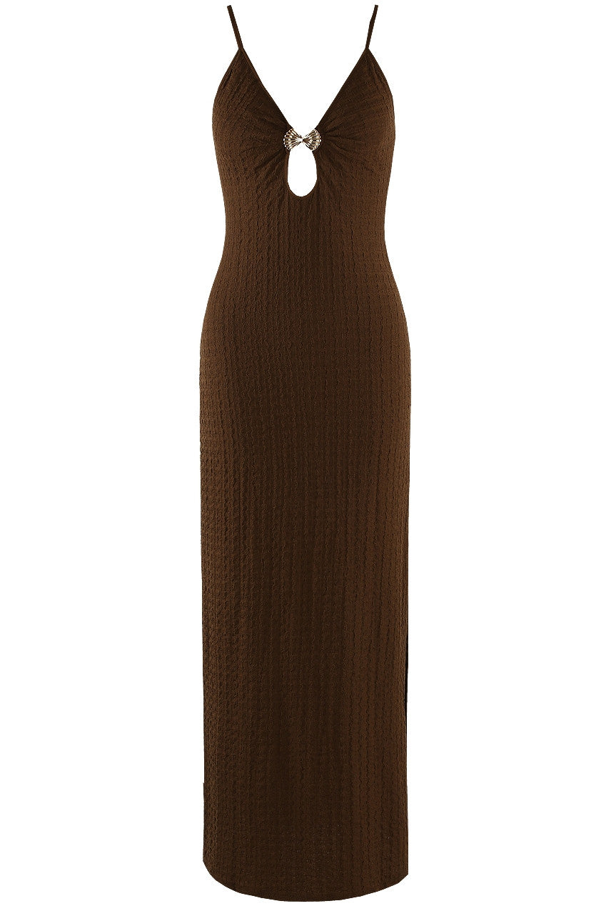 SHELLEY - Shell Buckle Maxi Dress