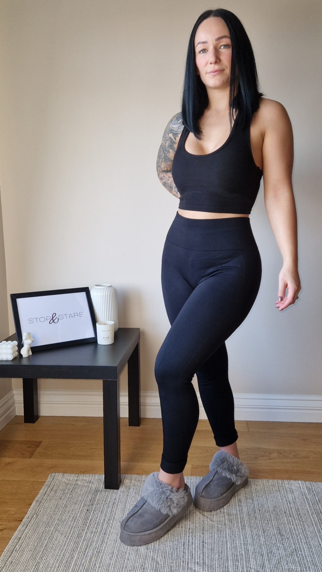 ZARA HIGH WAISTED PUSH UP LEGGINGS BLACK – Stopandstarefashion