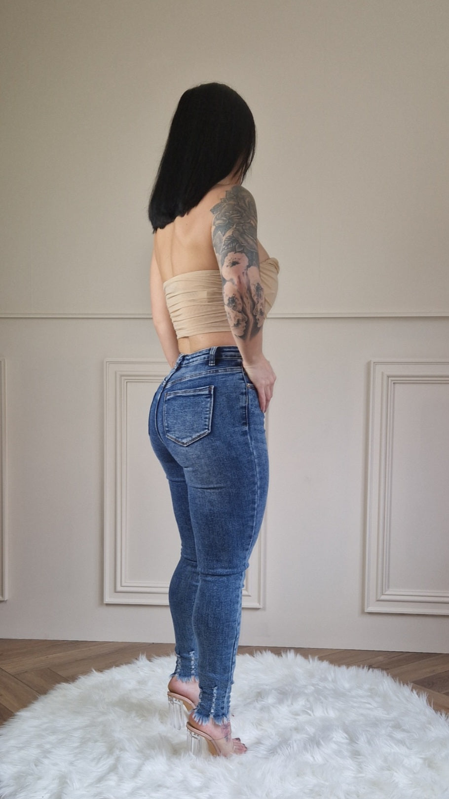 SIAN MESH BANDEAU CROP TOP