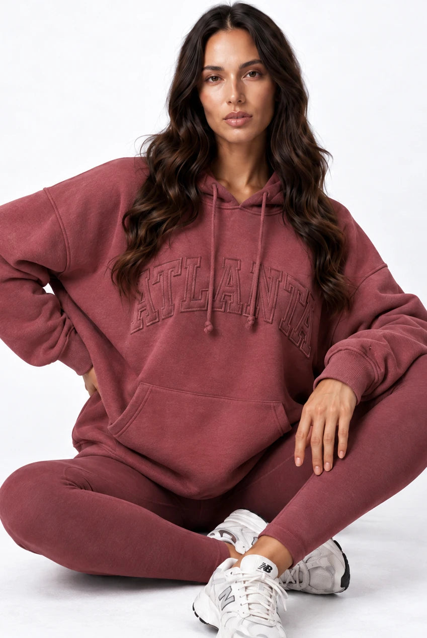 ATLANTA - Relaxed Fit Applique Hoodie