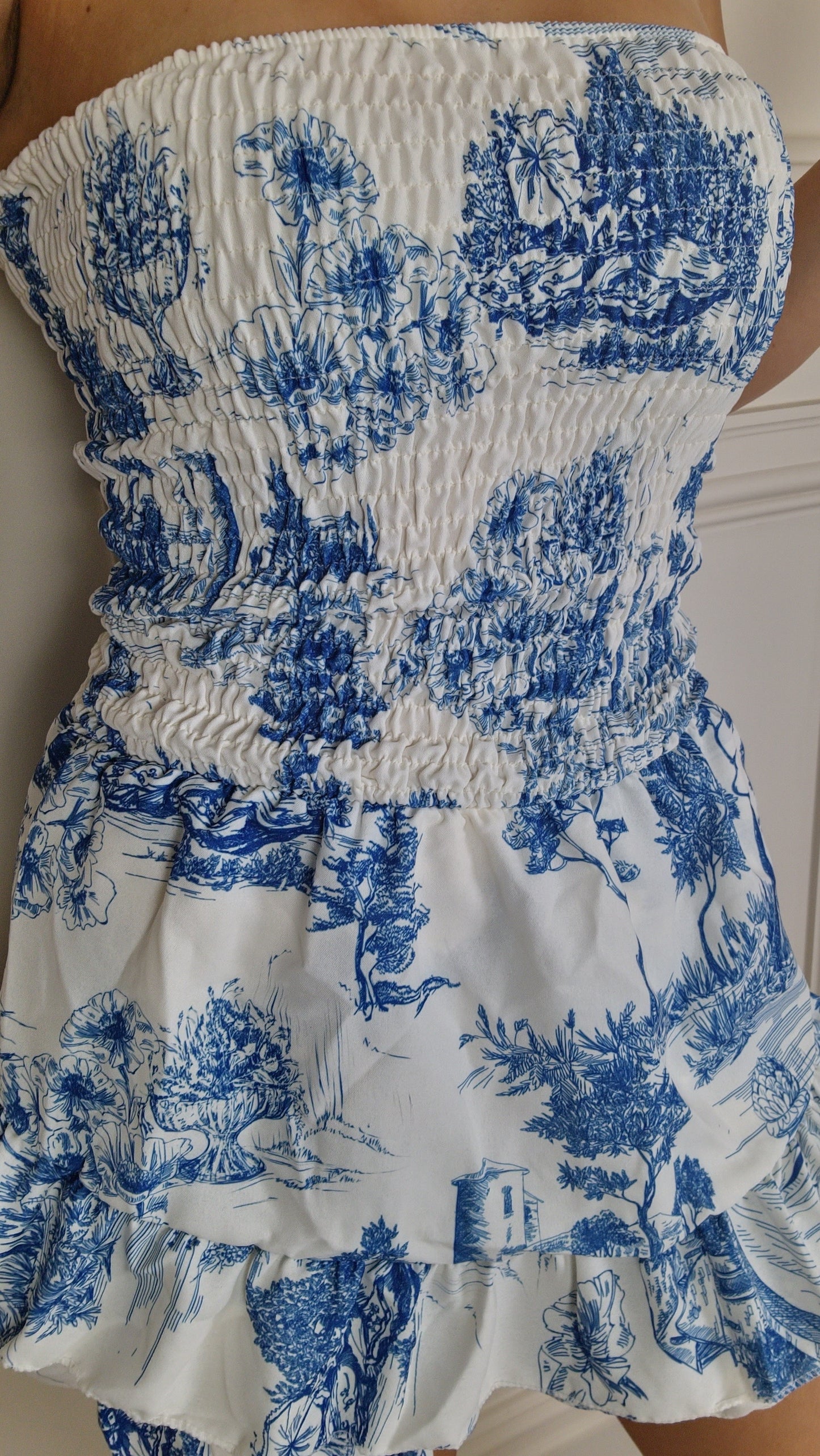 PENNY - Porcelain Print Playsuit