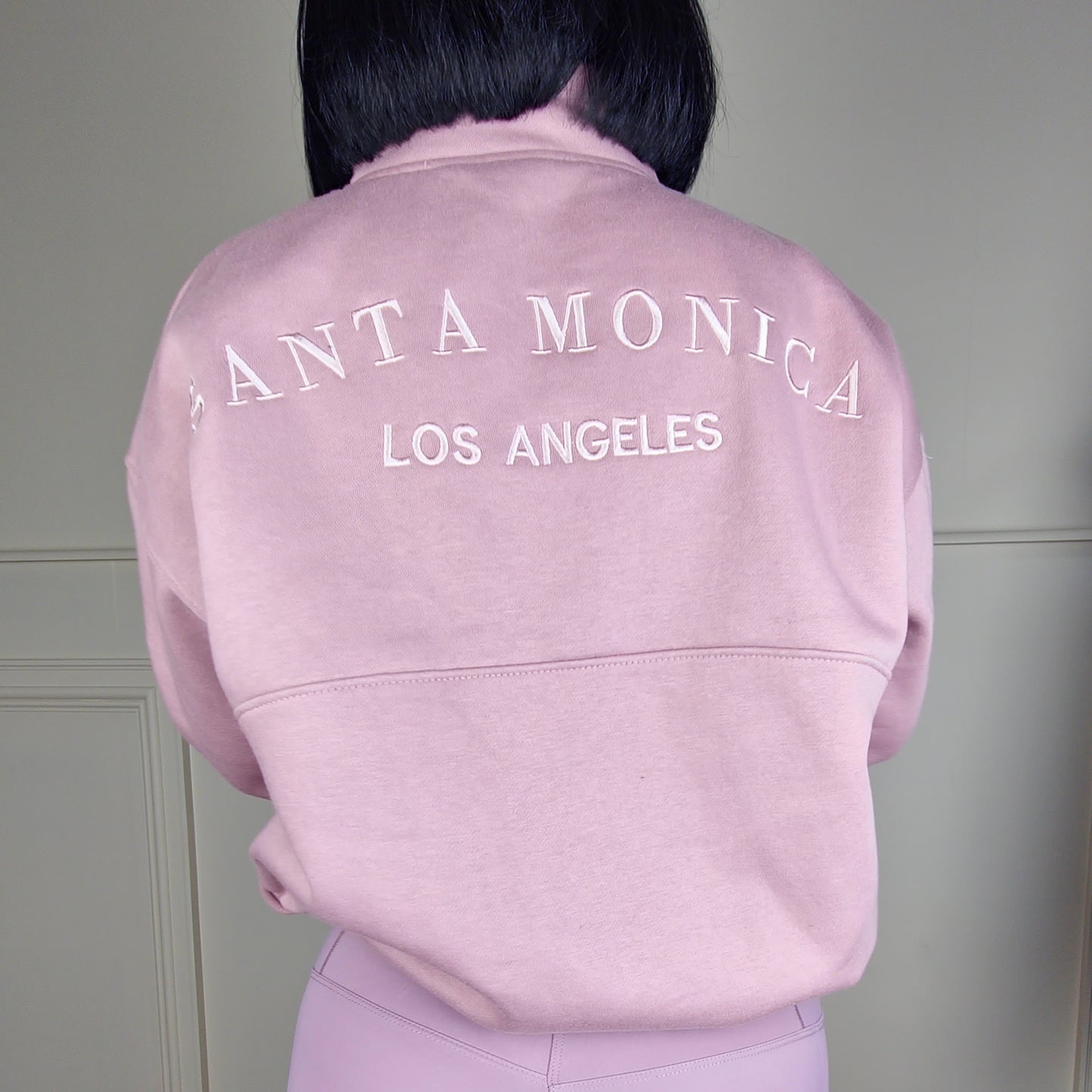 SANTA MONICA - Half Zip Sweatshirt Mauve