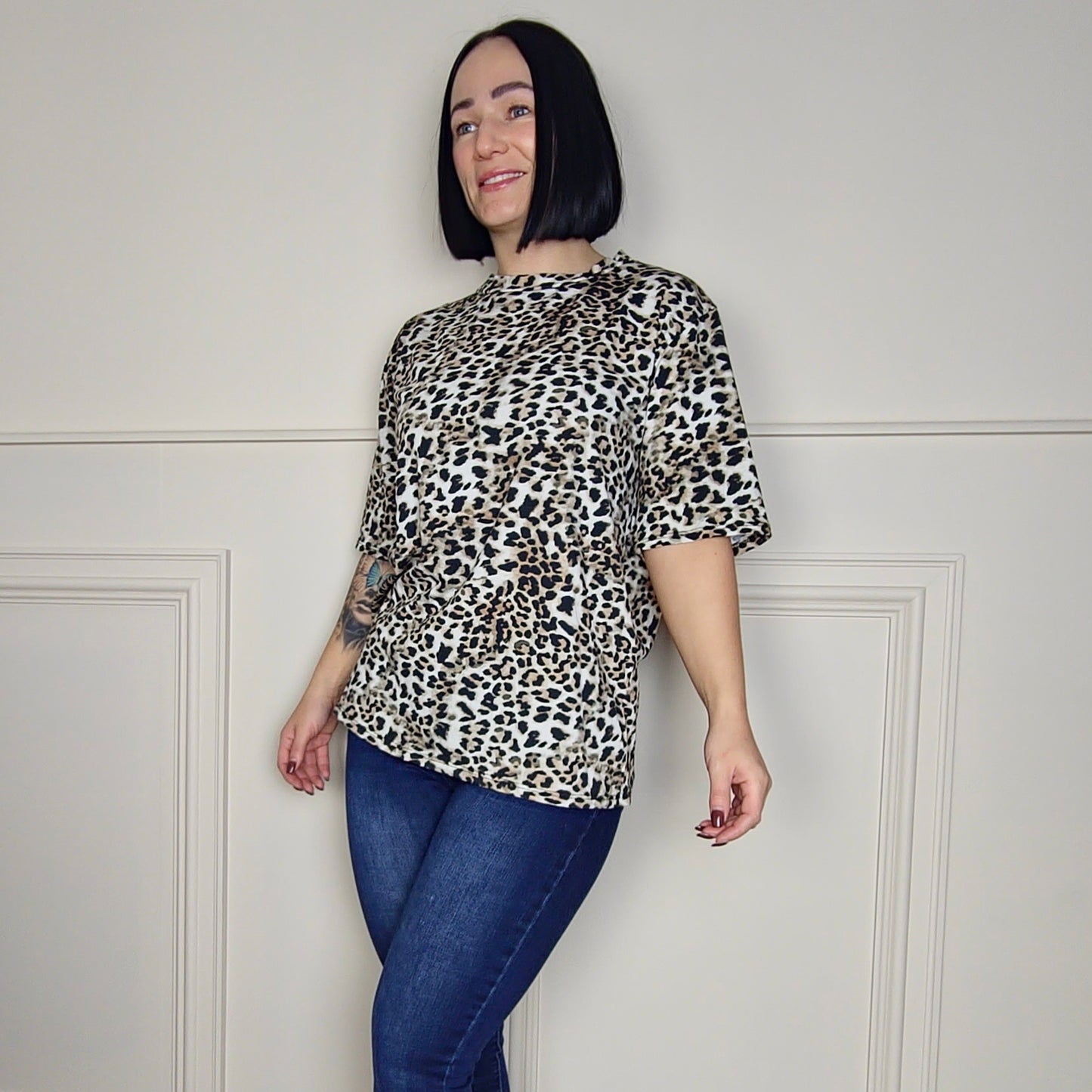 SYDNEY - Leopard Print T-Shirt 100% Cotton