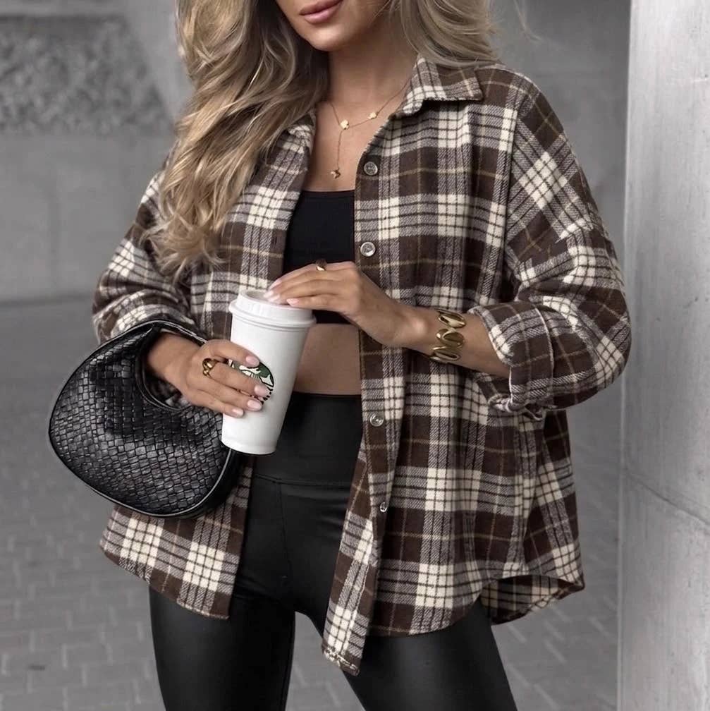 HALLIE - Cotton Plaid Shirt