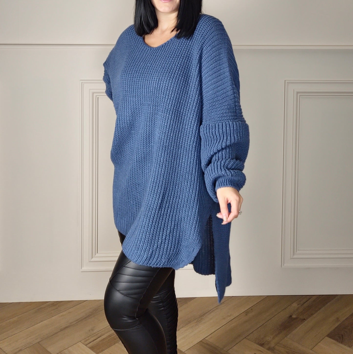 KARIS - Oversized Knitted Jumper (Curve)