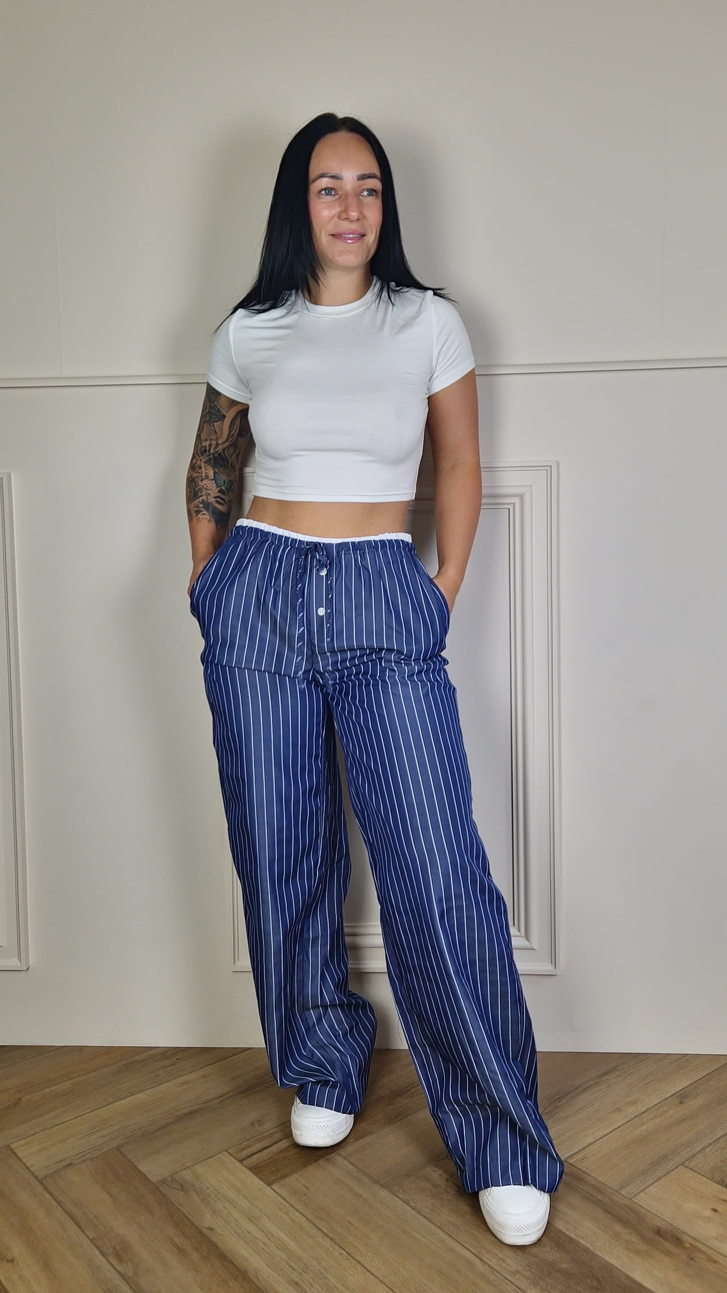 LEESHA - Striped Trouser