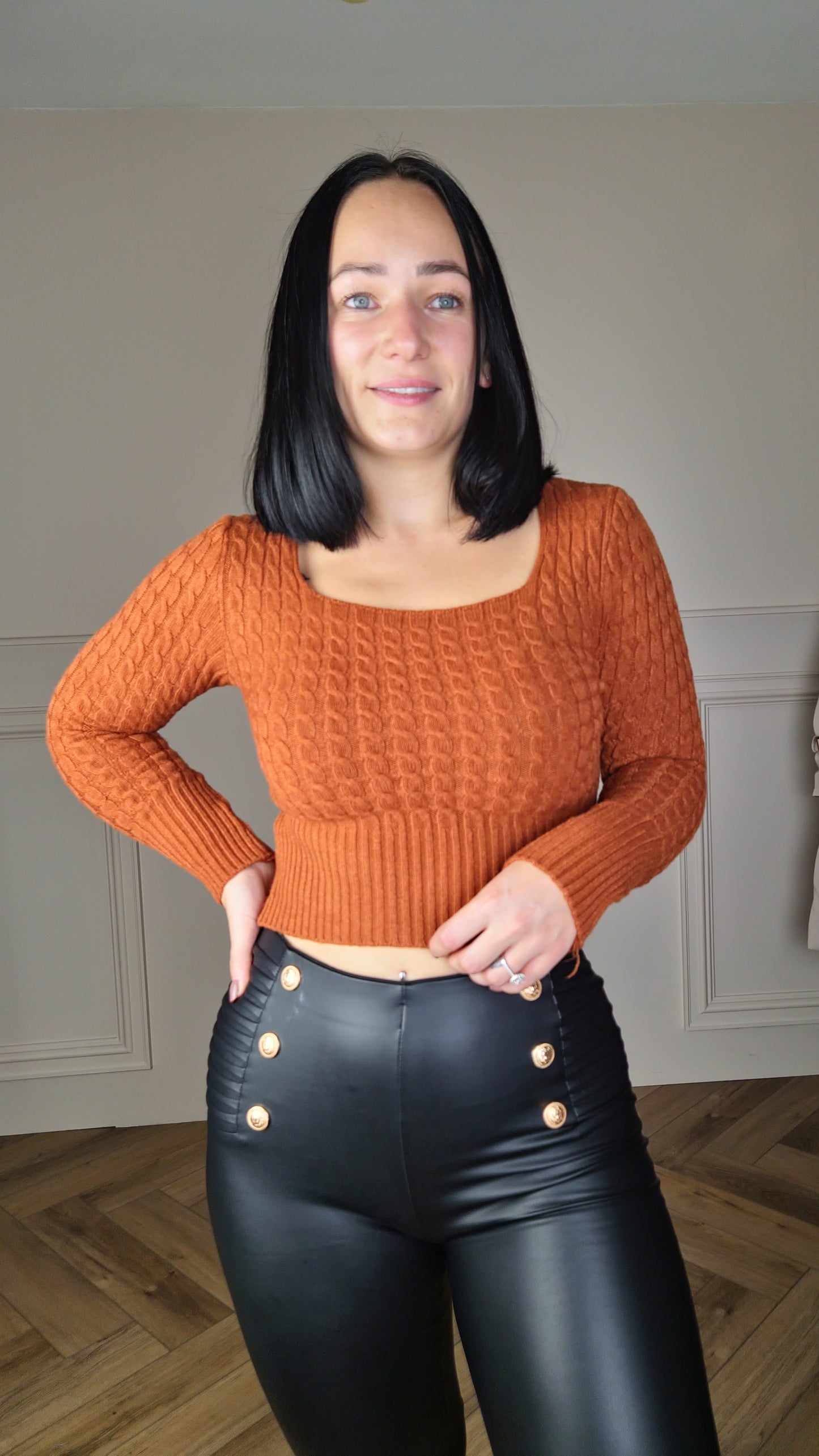 NATALIE - Cable Knit Top