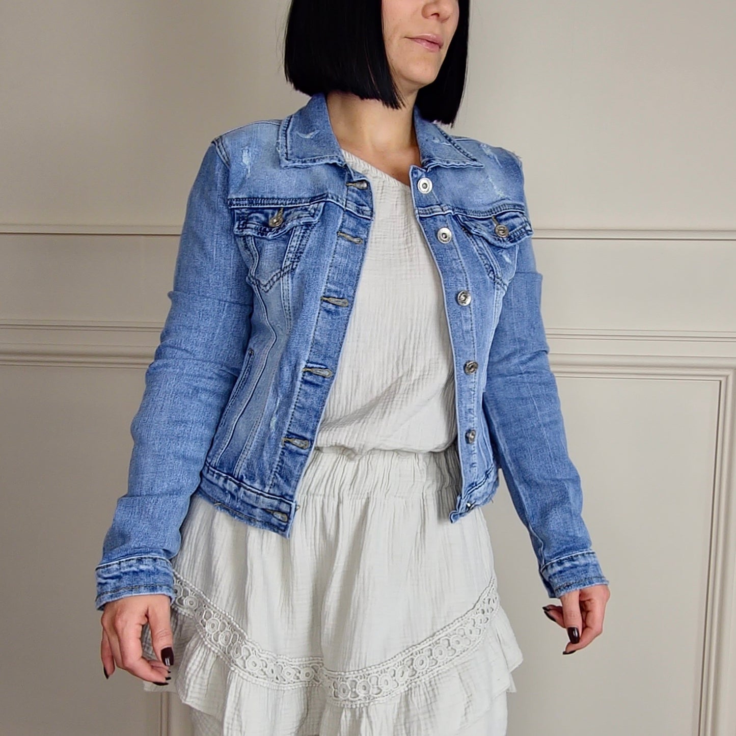 ANEKA - Denim Long Sleeve Jacket