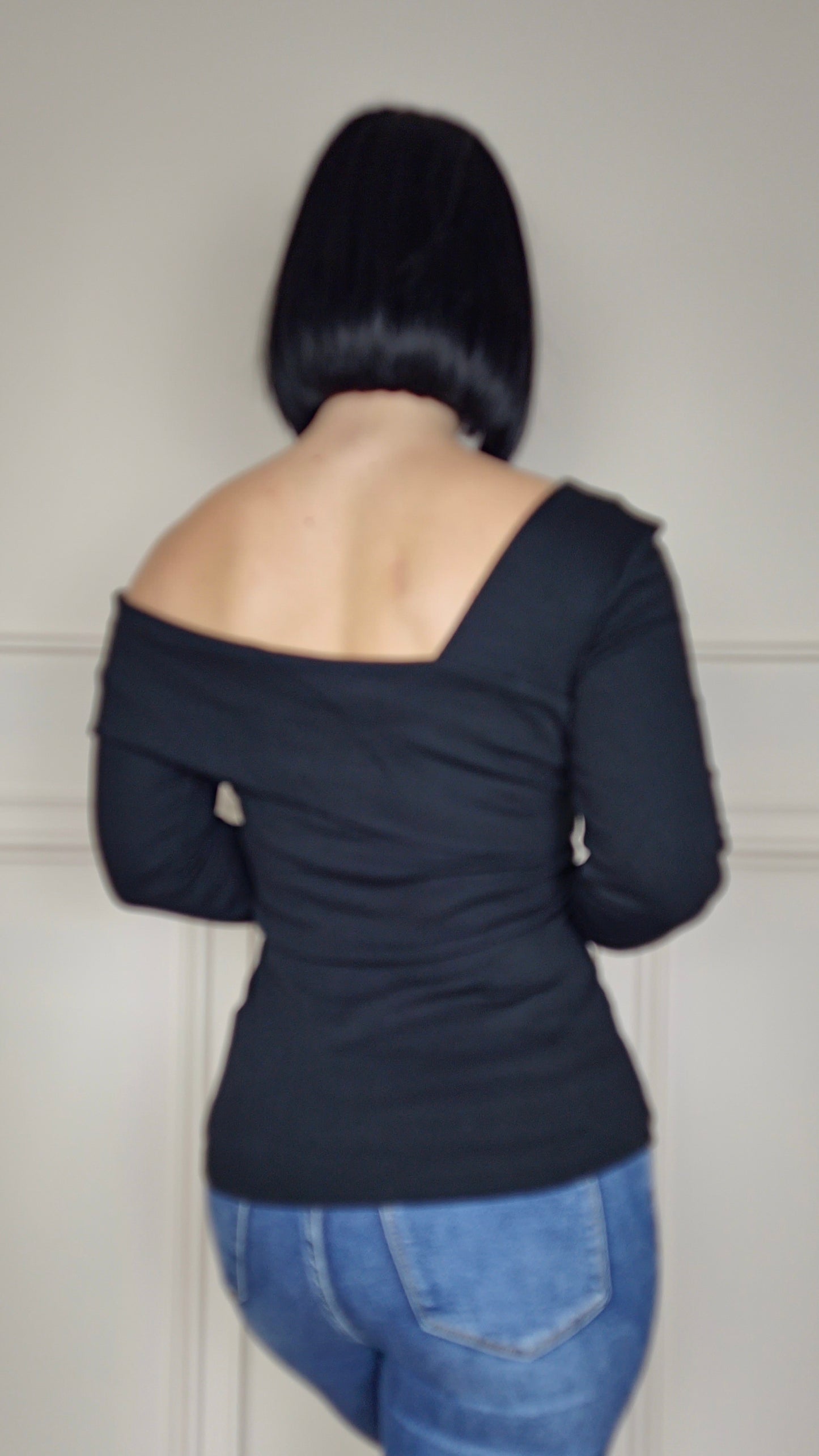 TONI - Ribbed Bodycon Off Shoulder Top