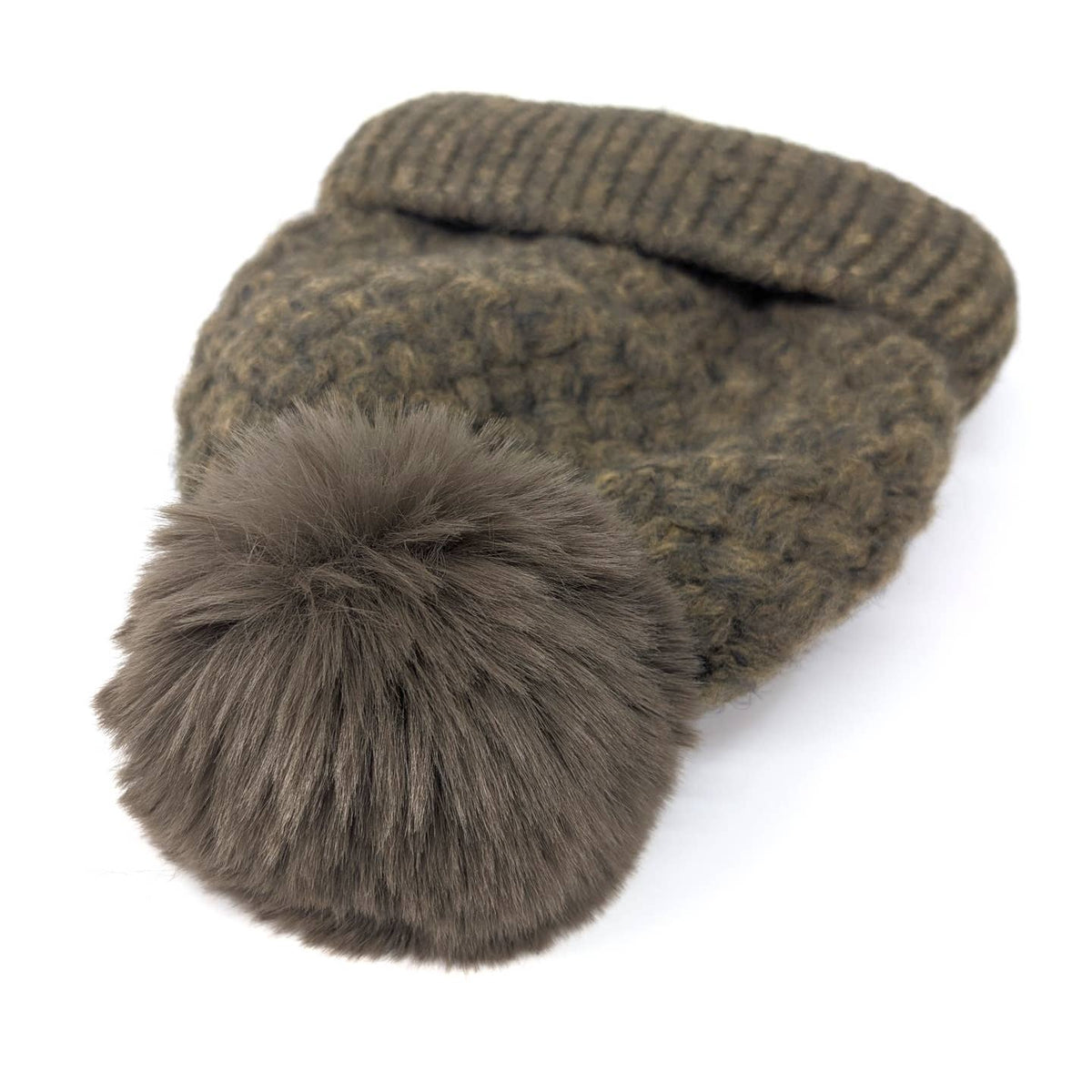 CLARA - Faux Fur Lined Pom Hat