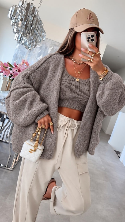COSIMA - Oversized Wool Balloon Sleeve Cardigan