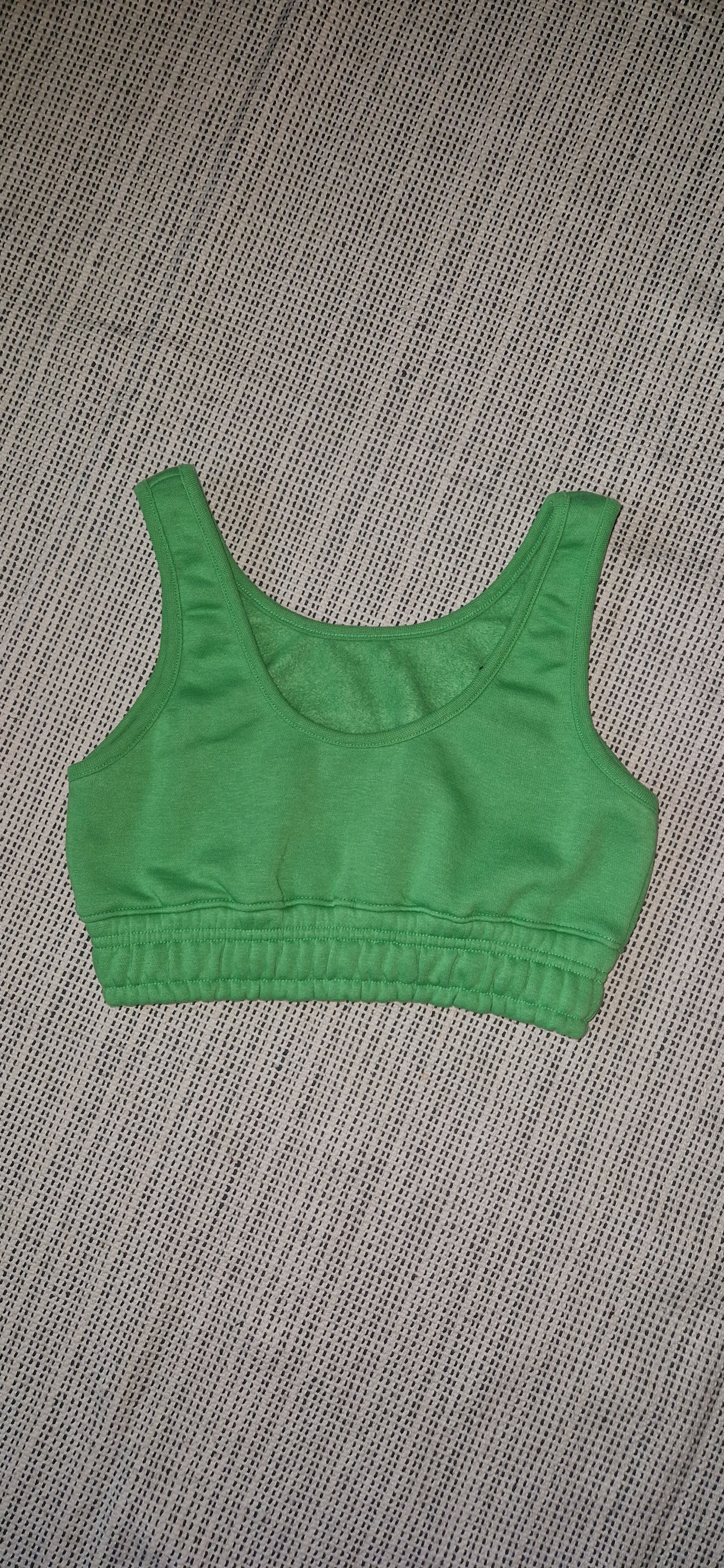 ELLA PLUSH CROP TOP GREEN