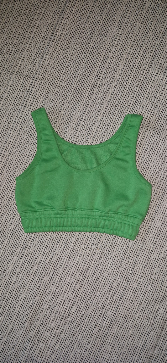 ELLA PLUSH CROP TOP GREEN