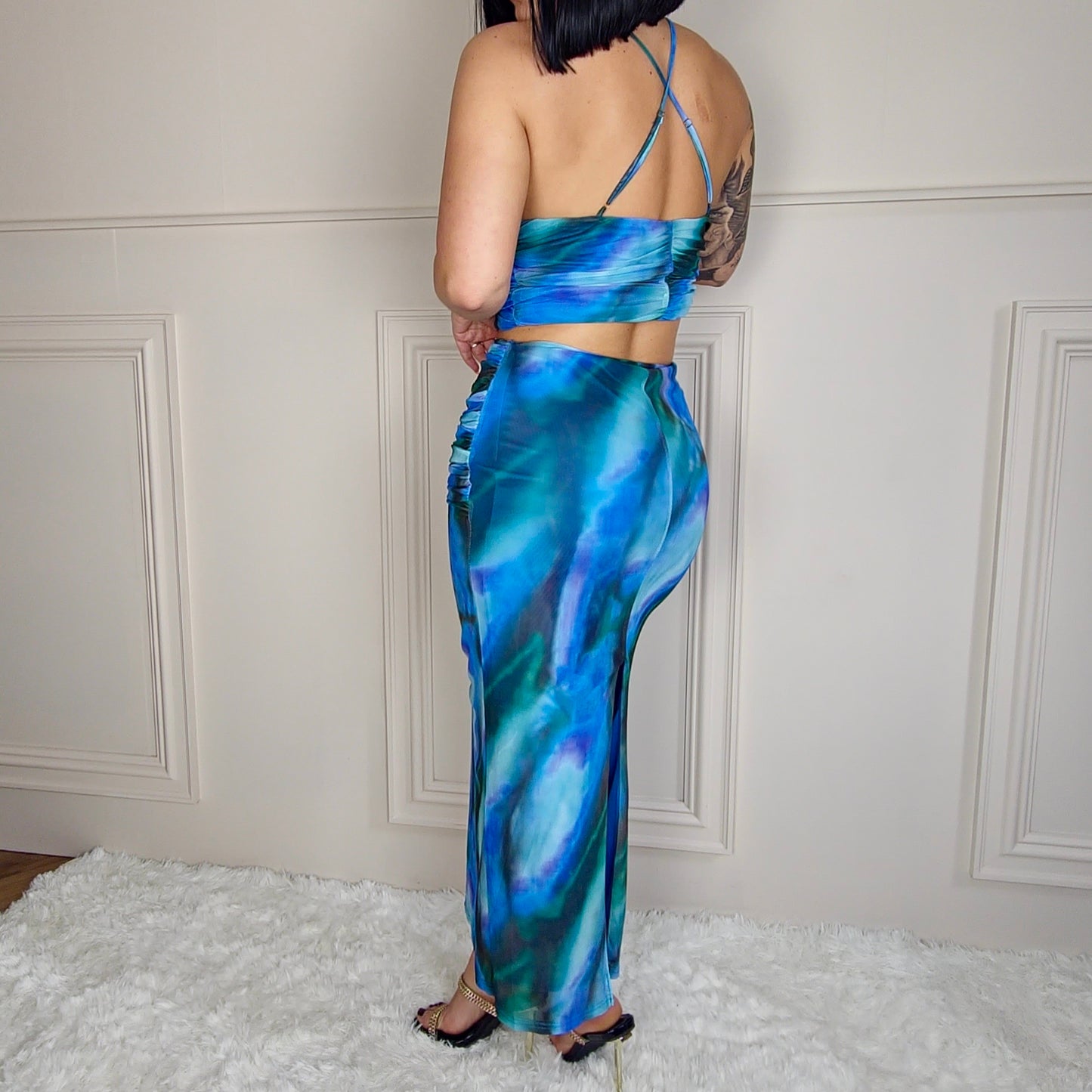 LACEY - Marble Print Maxi Set