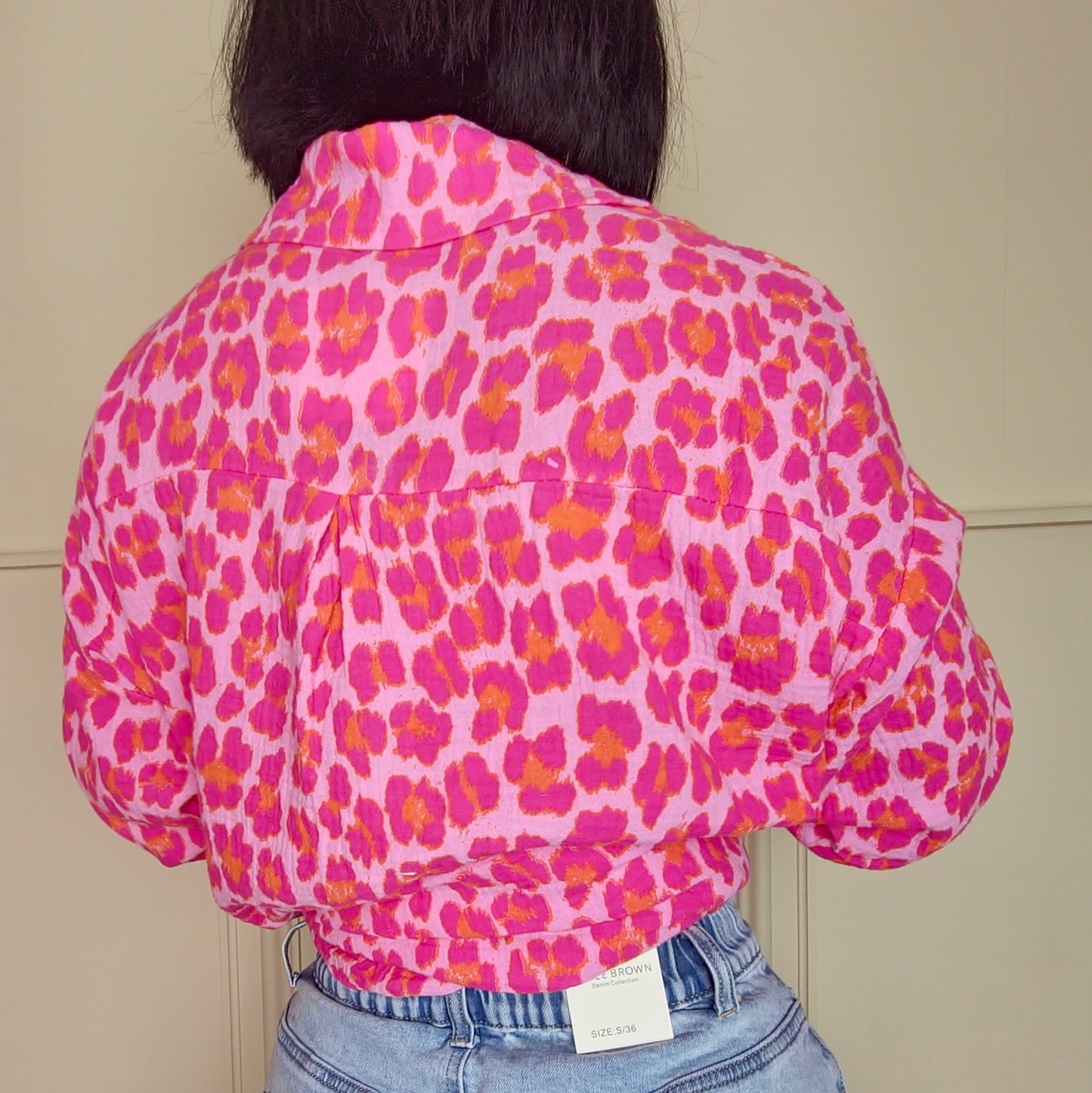 STACEY - Animal Print 100% Cotton Shirt