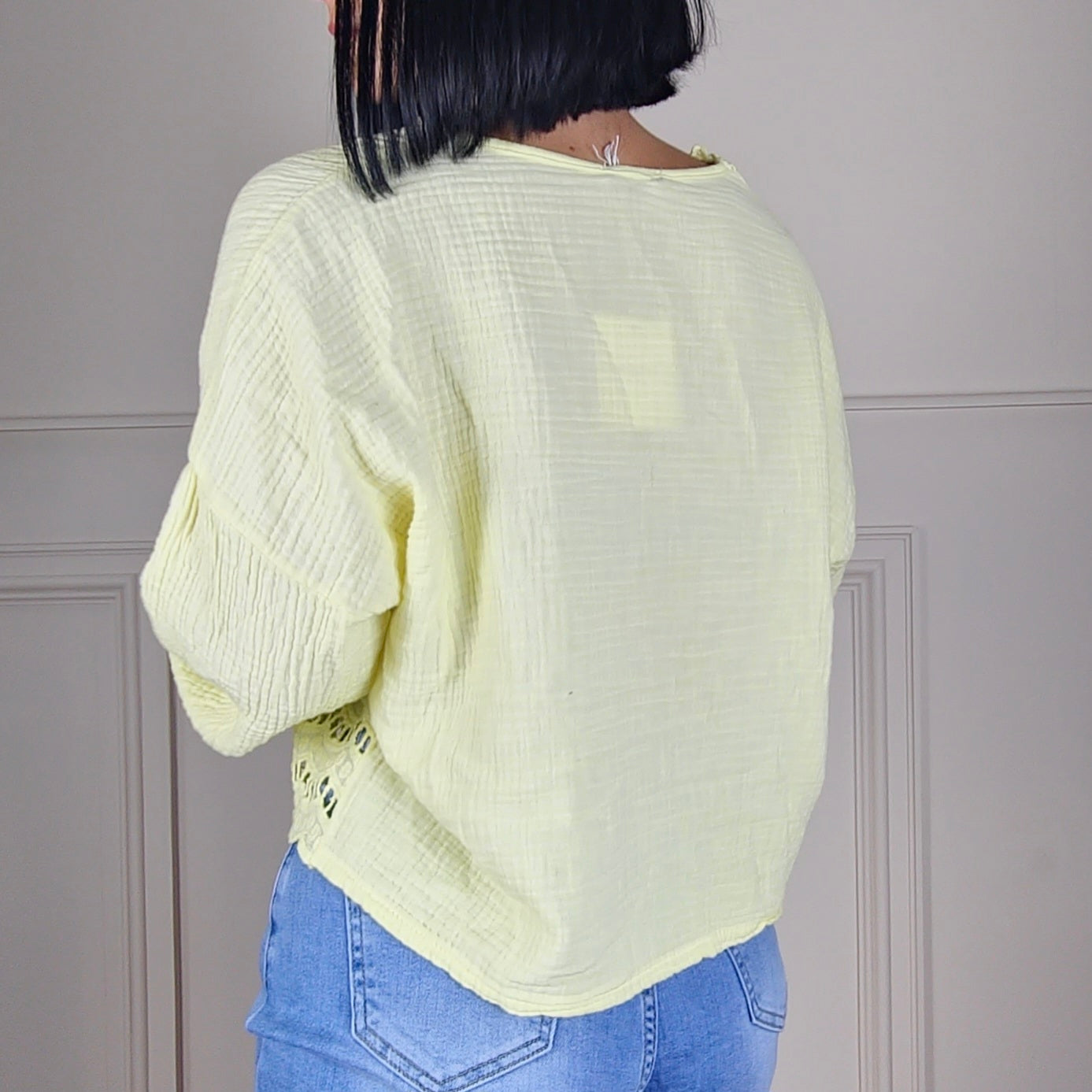 FREYA - Floral Cotton Tie Up Blouse
