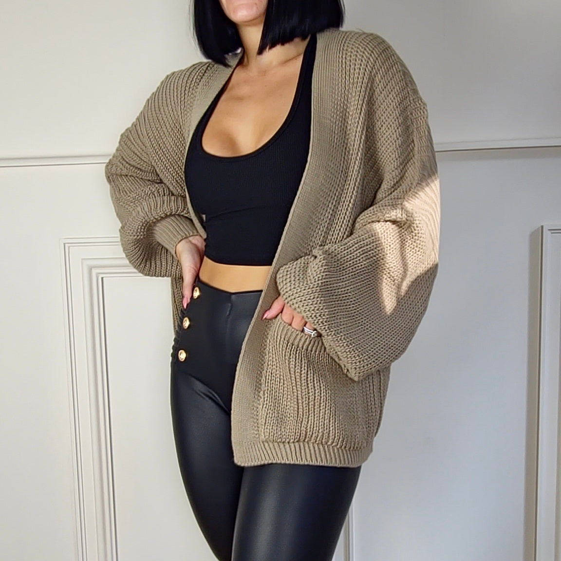 BELLA - Pocket Detail Knitted Cardigan