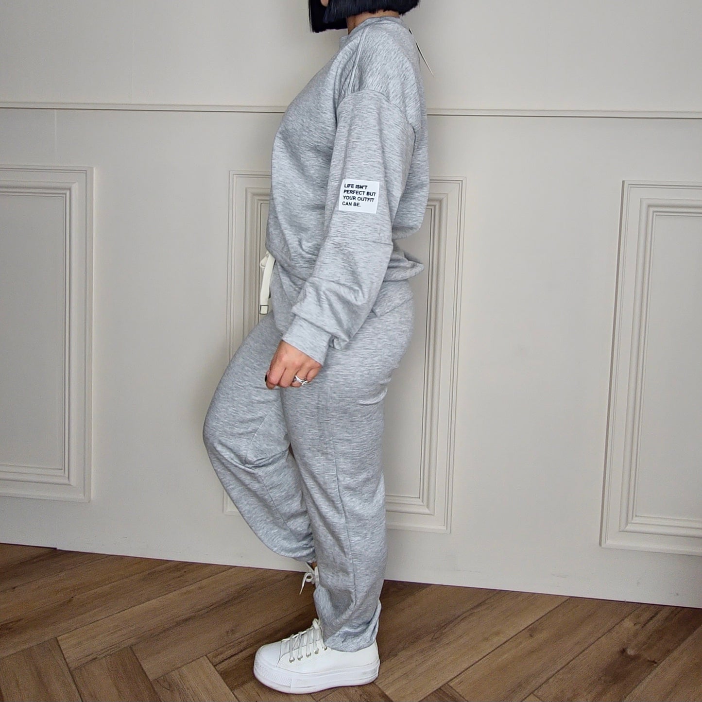 TANYA - Two Piece Co-Ord Cuffed Tracksuit Grey