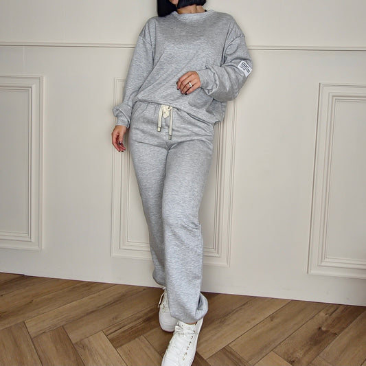 TANYA - Two Piece Co-Ord Cuffed Tracksuit Grey