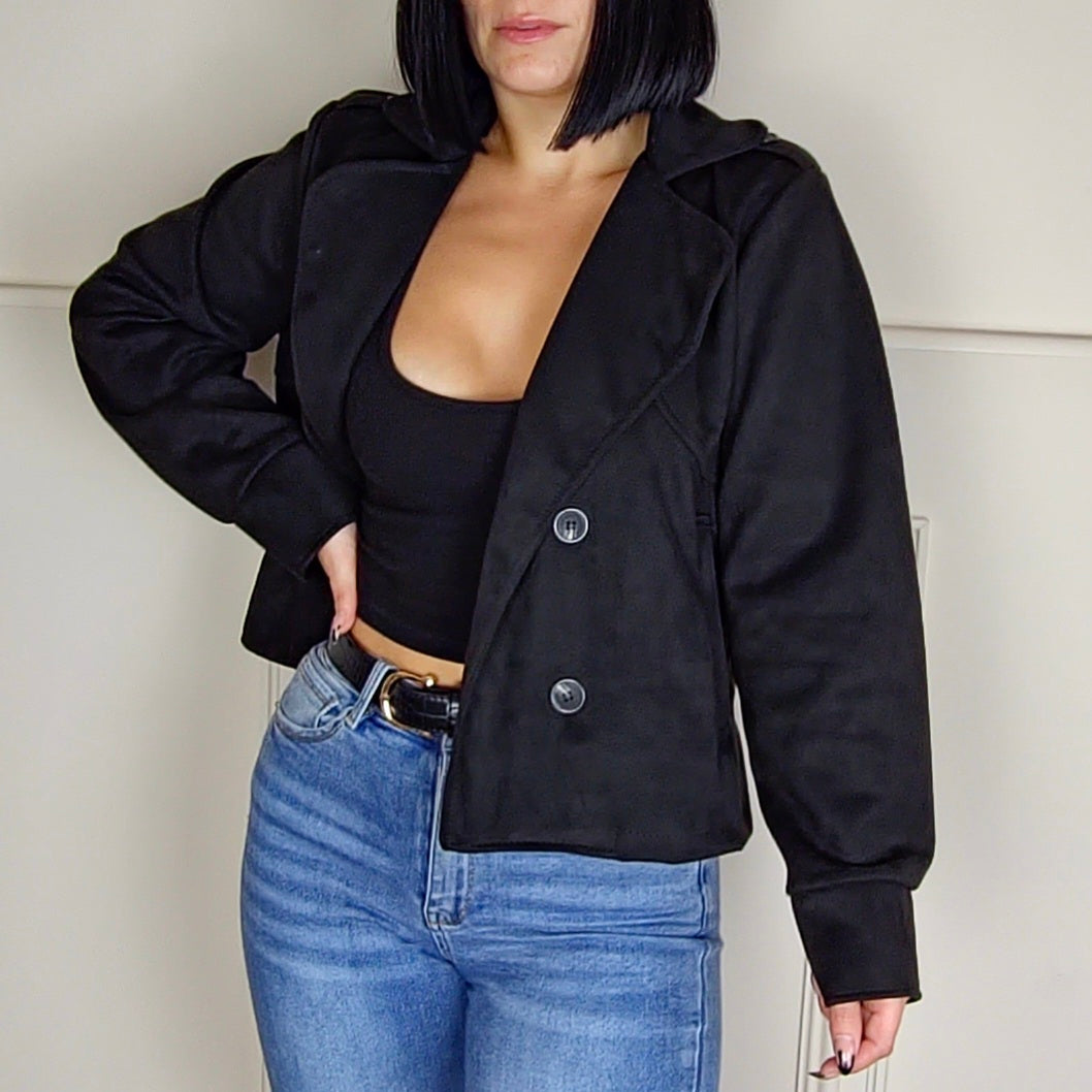 CHERYL - Suedette Pocket Detail Jacket