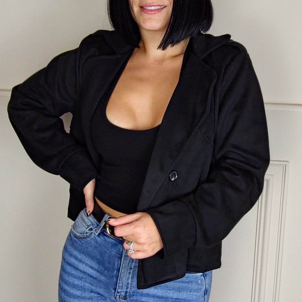 CHERYL - Suedette Pocket Detail Jacket
