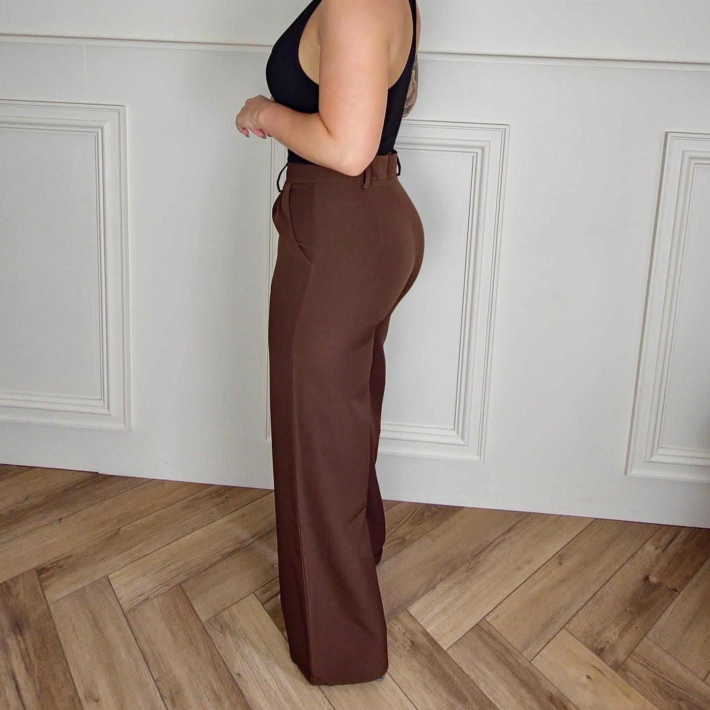 KYM - Pocket Detail Trousers Chocolate