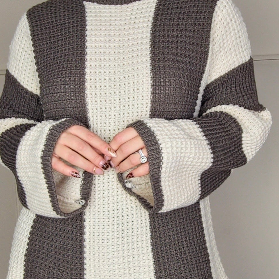 REYANA - Striped Wide Sleeve Jumper