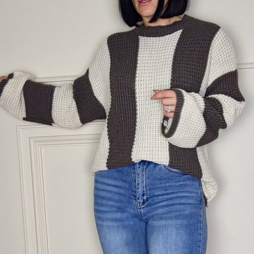 REYANA - Striped Wide Sleeve Jumper