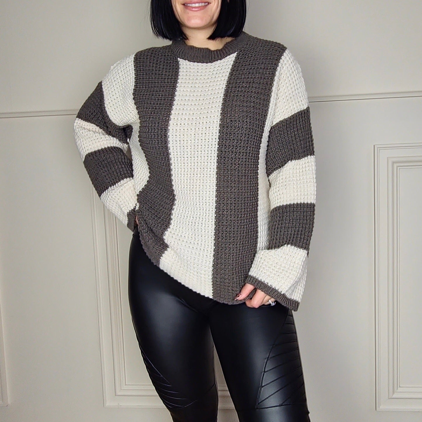REYANA - Striped Wide Sleeve Jumper