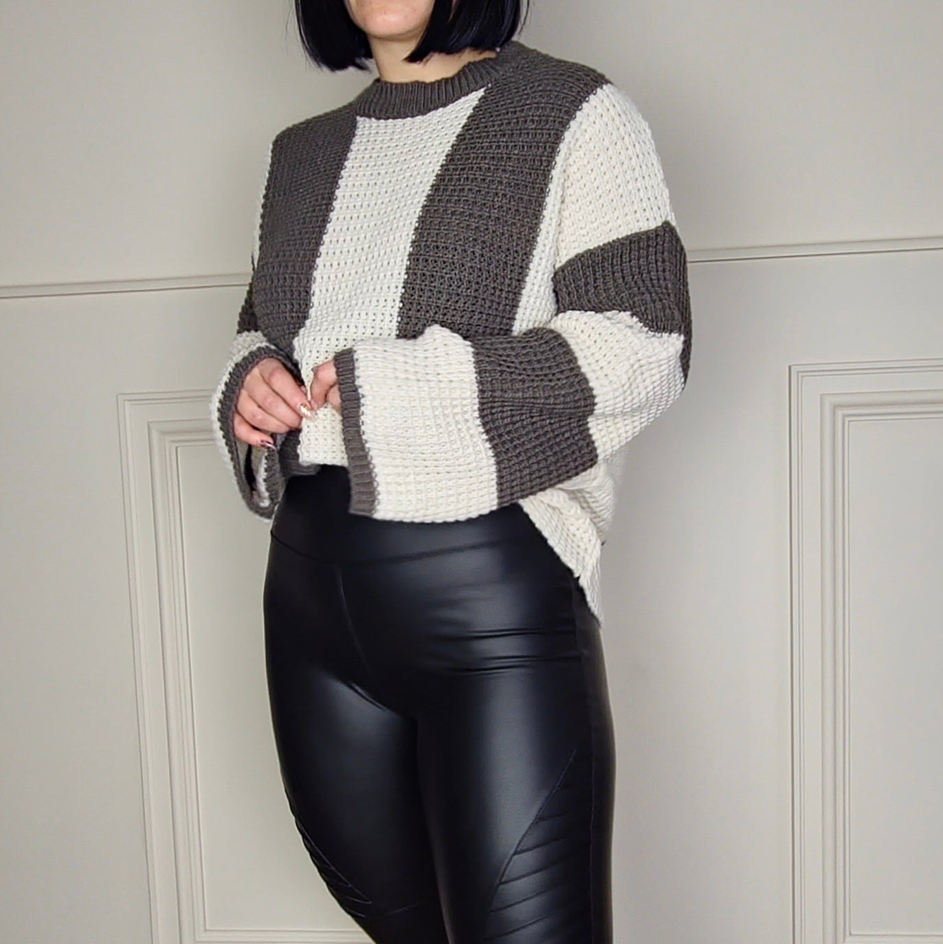 REYANA - Striped Wide Sleeve Jumper