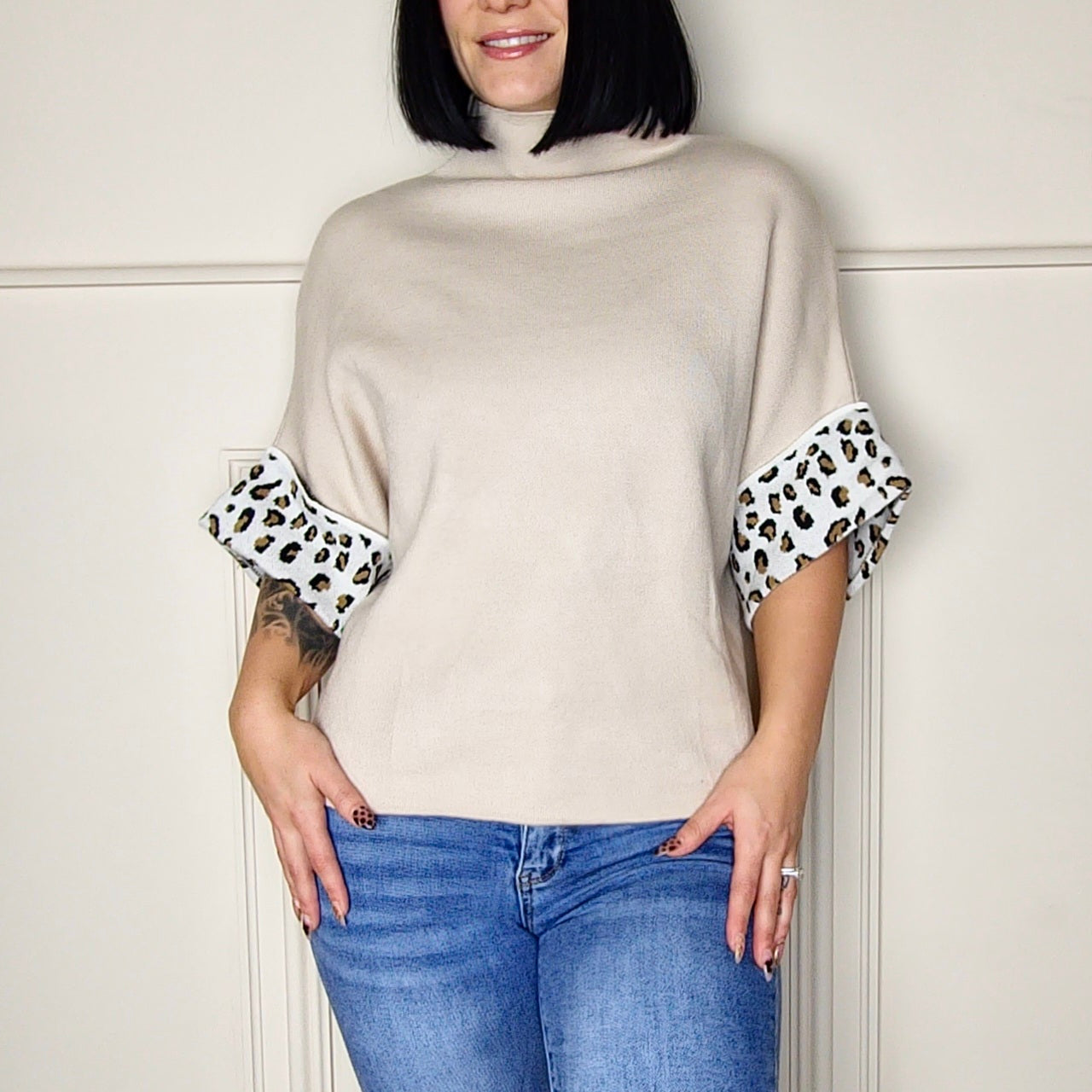 CASSANDRA - Super Soft Leopard Light Knitted Jumper