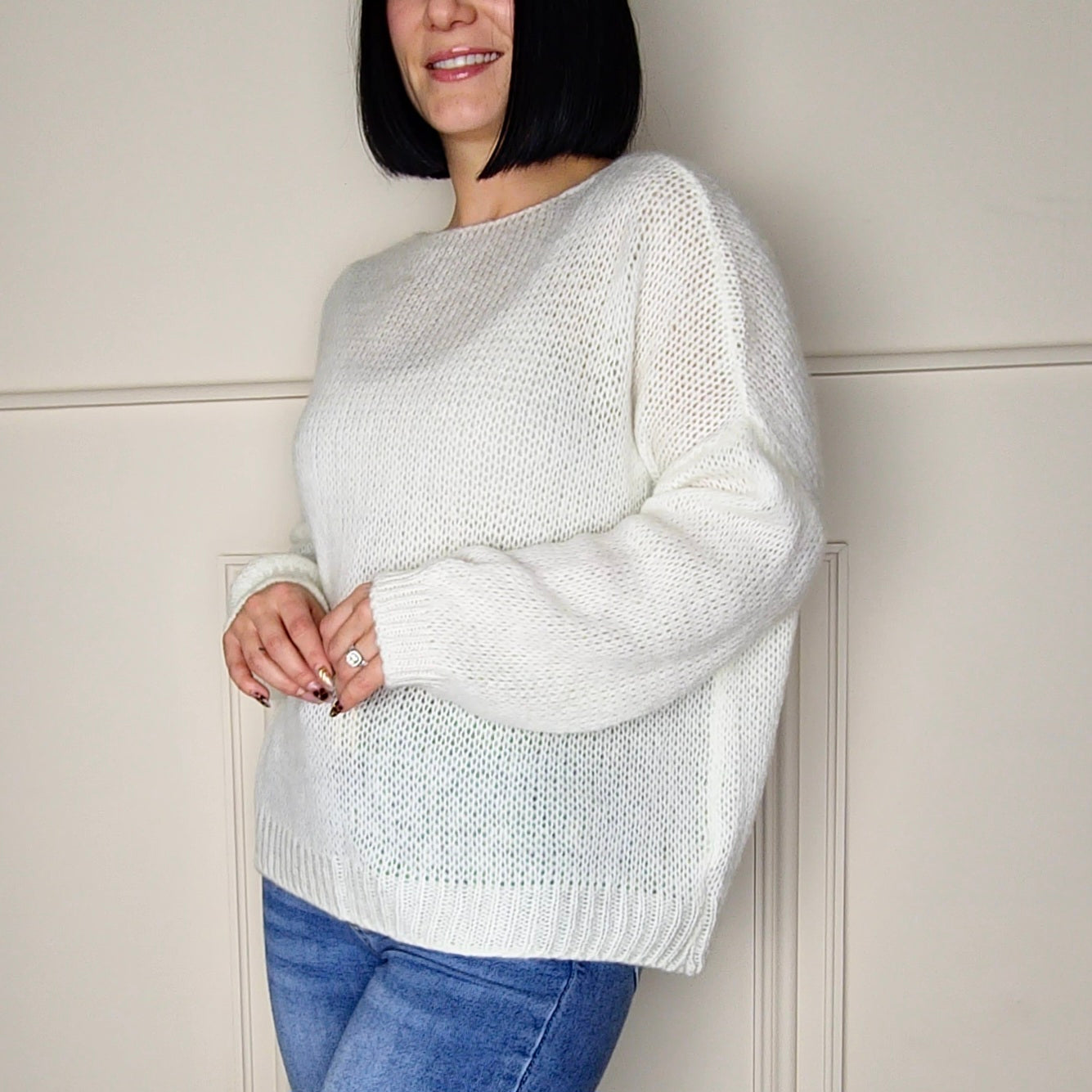 STEPHANIE - Leopard Tie Up Knitted Cardigan Cream