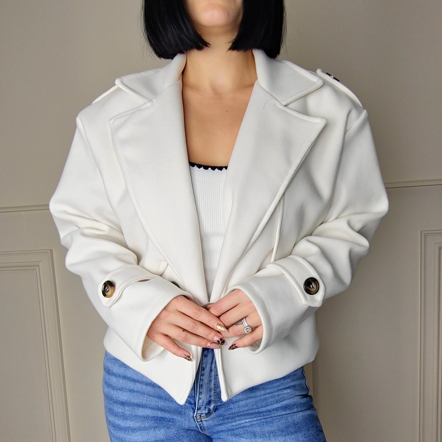 NIVA - Cropped Double Breasted Jacket