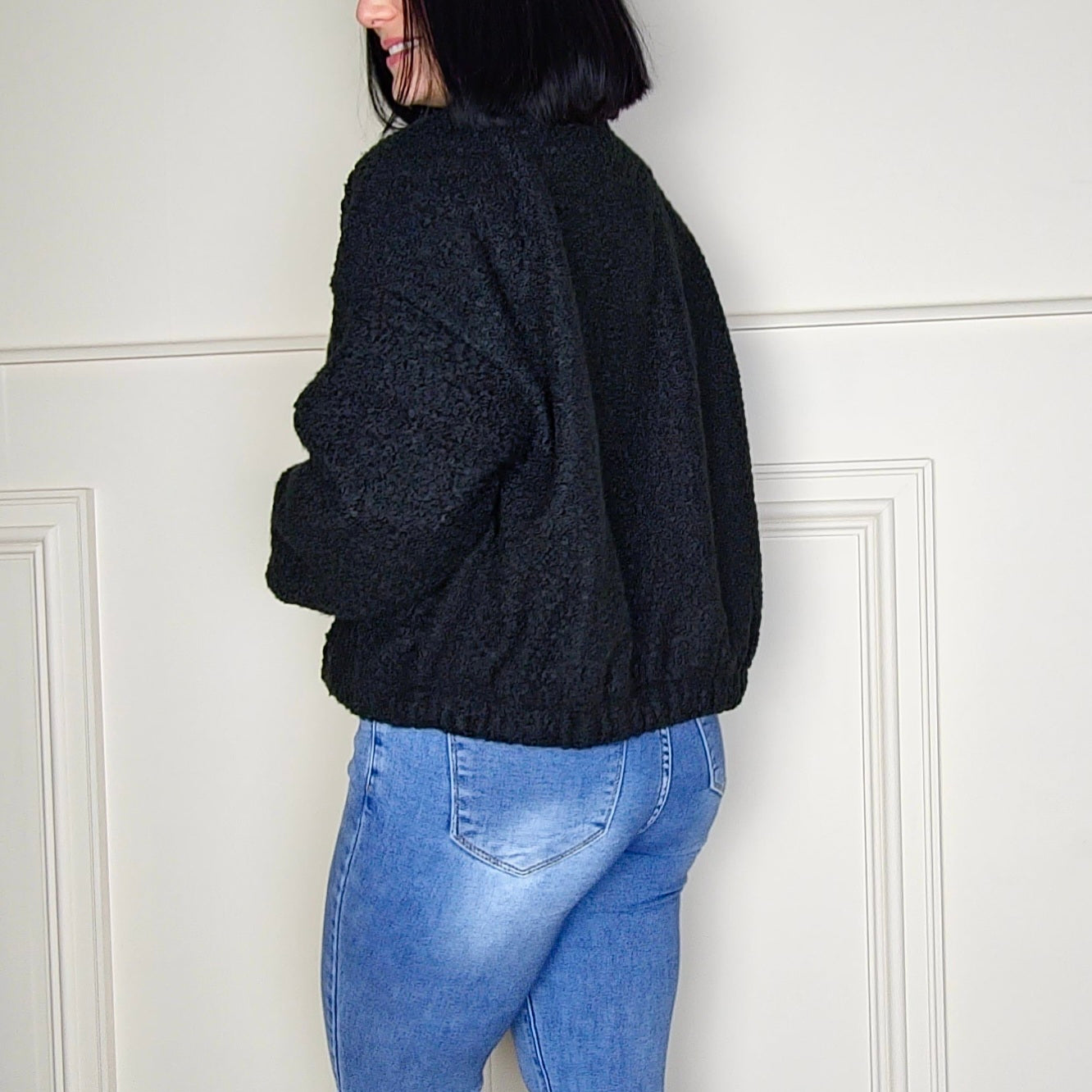 WINNI - Cotton Boucle Jacket Black