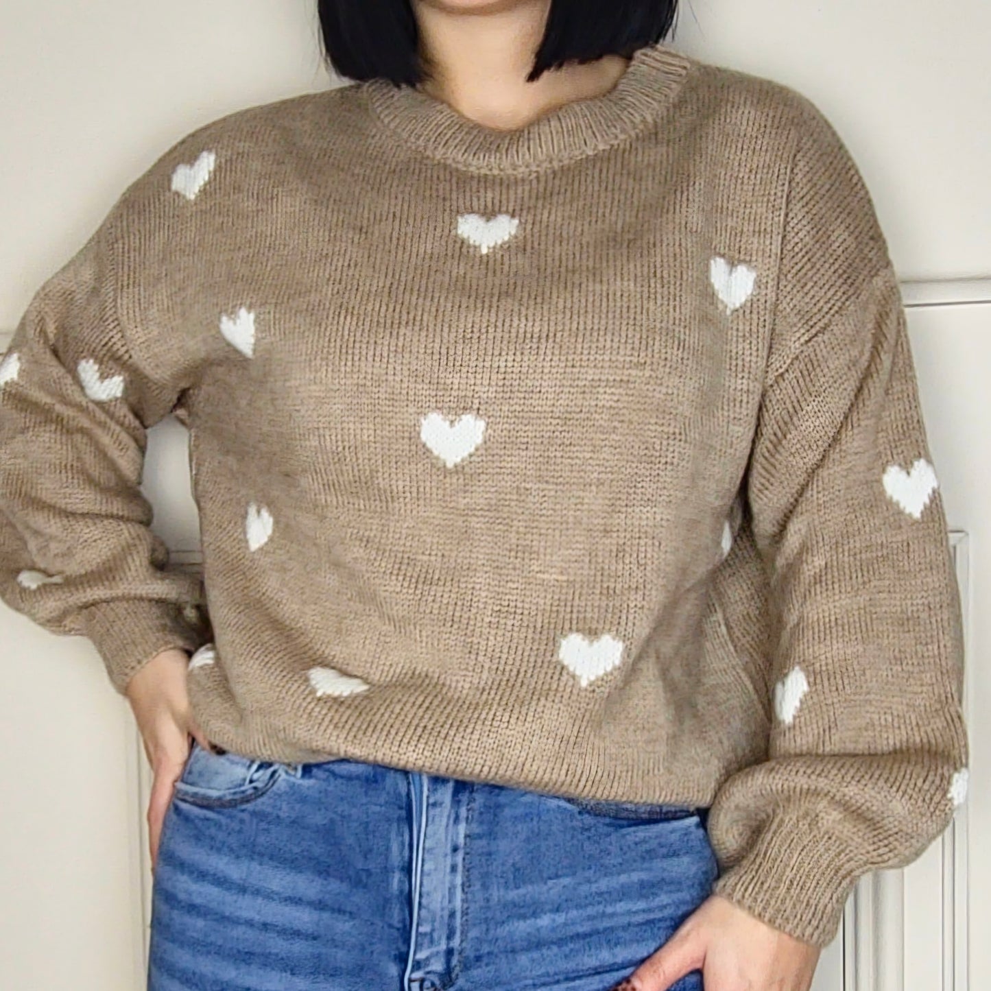 MALIKA - Heart Knitted Jumper