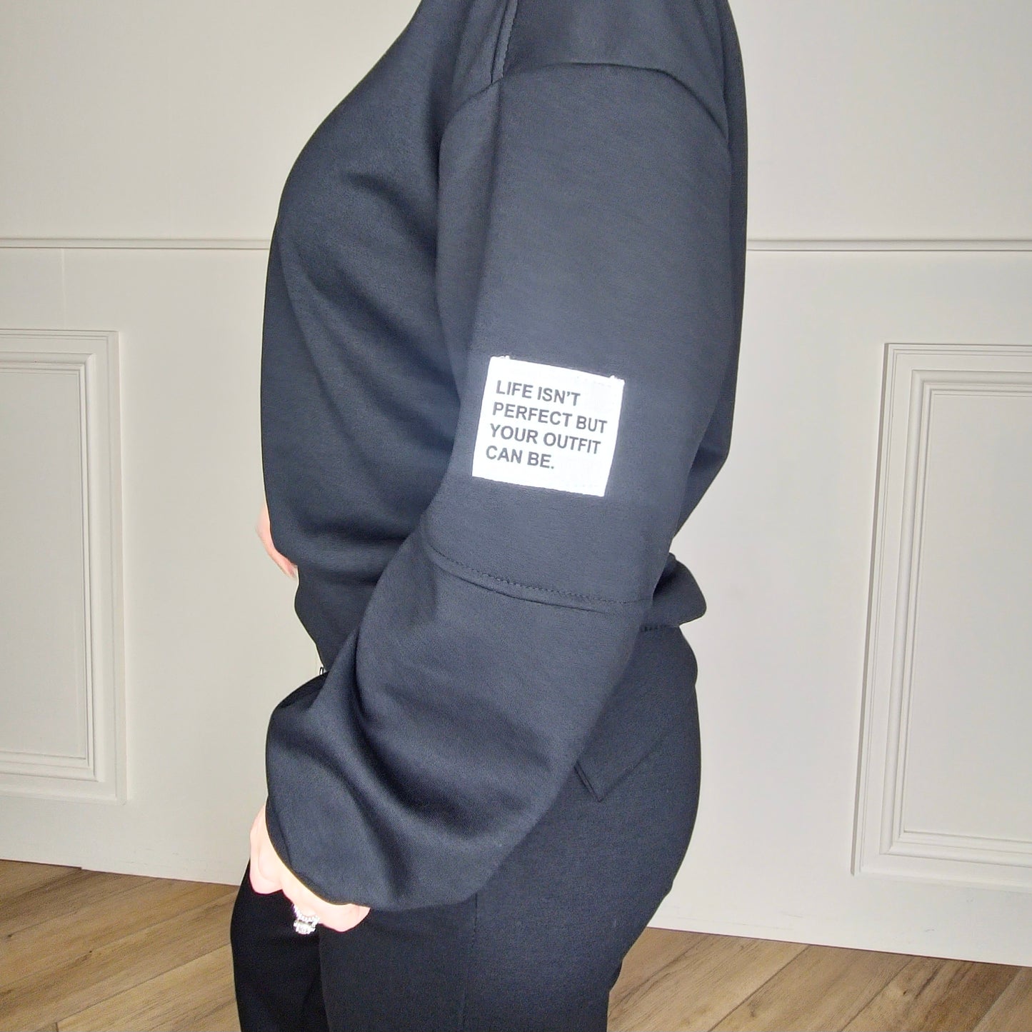 (PRE-ORDER) TANYA - Two Piece Co-Ord Loungewear Set Black