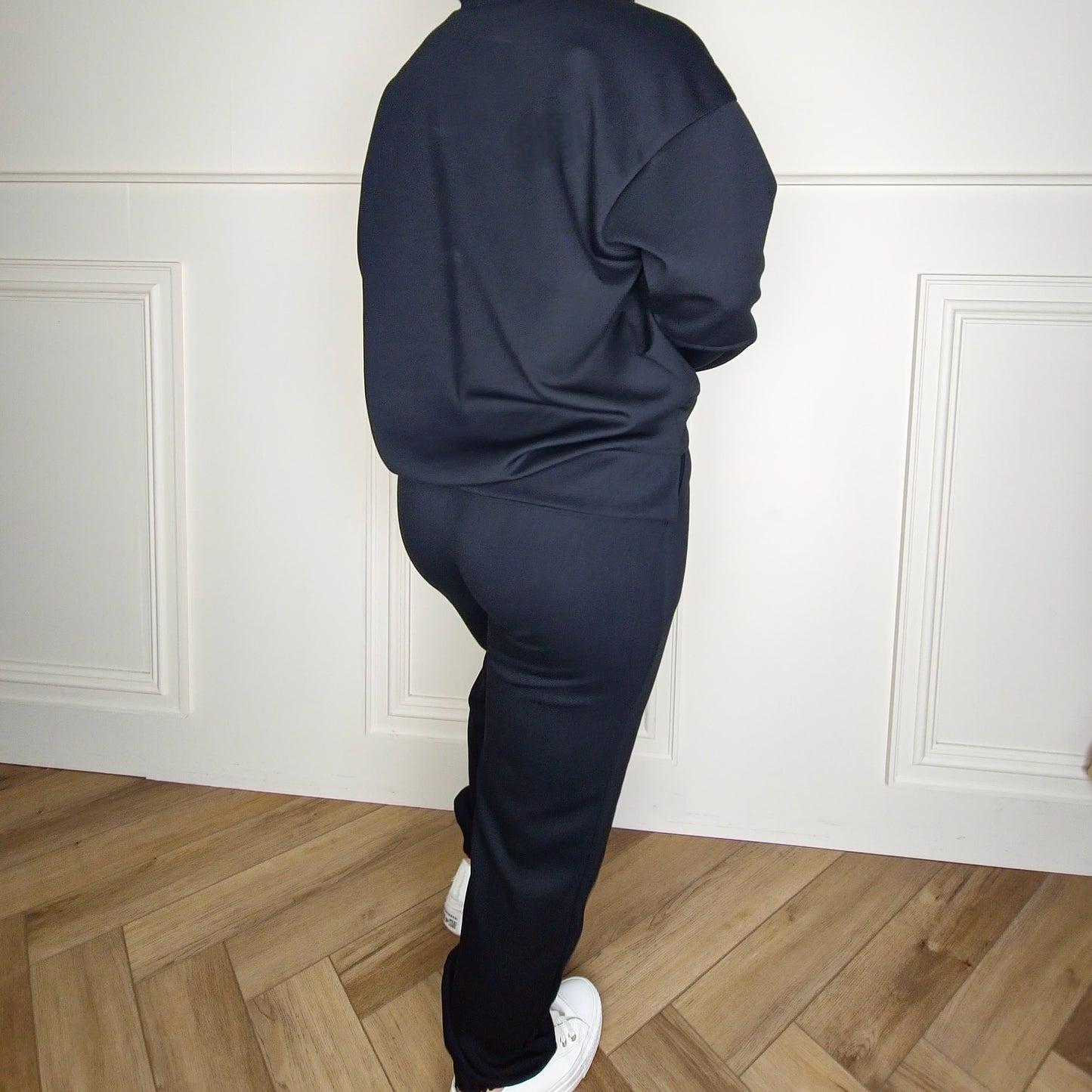 (PRE-ORDER) TANYA - Two Piece Co-Ord Loungewear Set Black