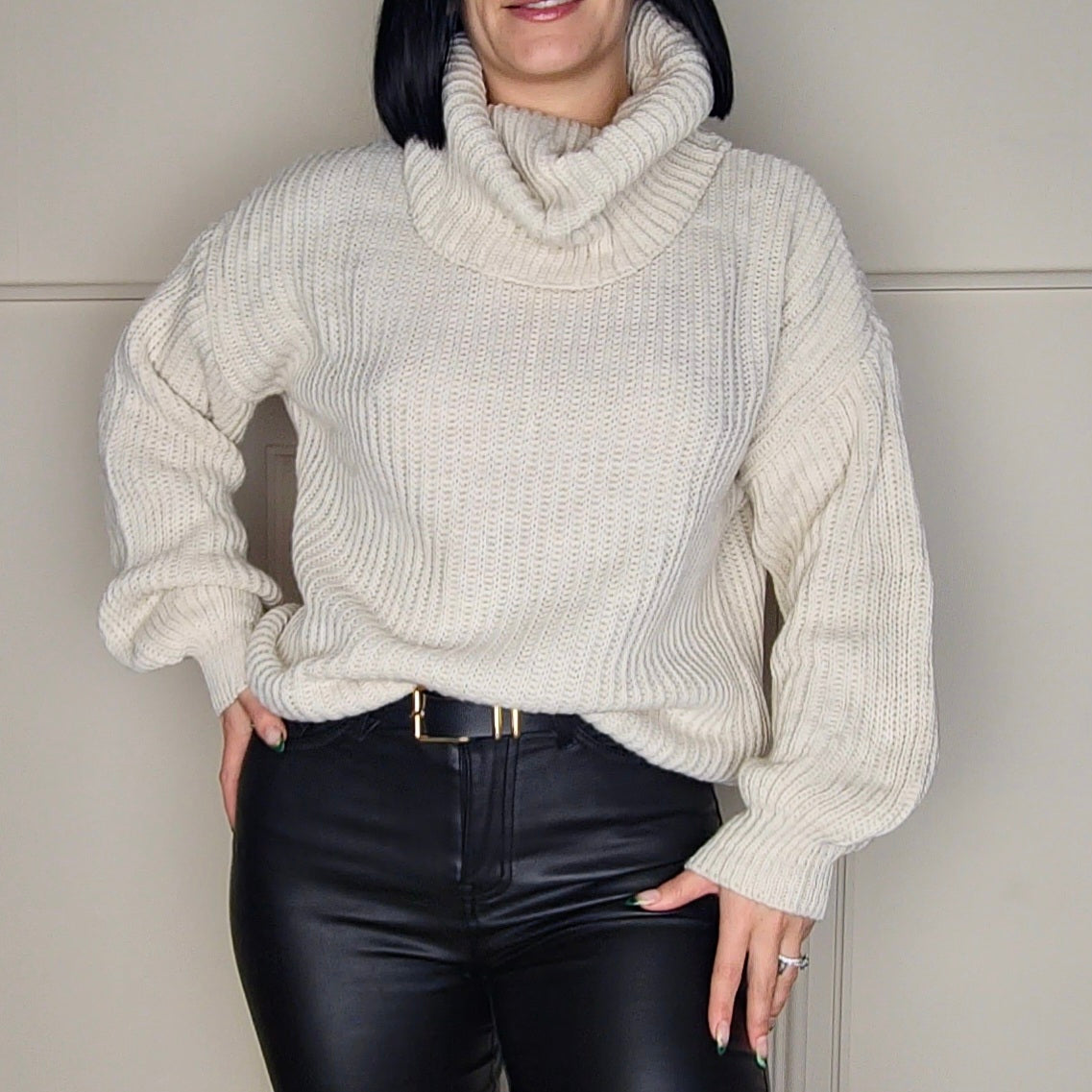 SILVIA - Oversized Turtle Neck Jumper