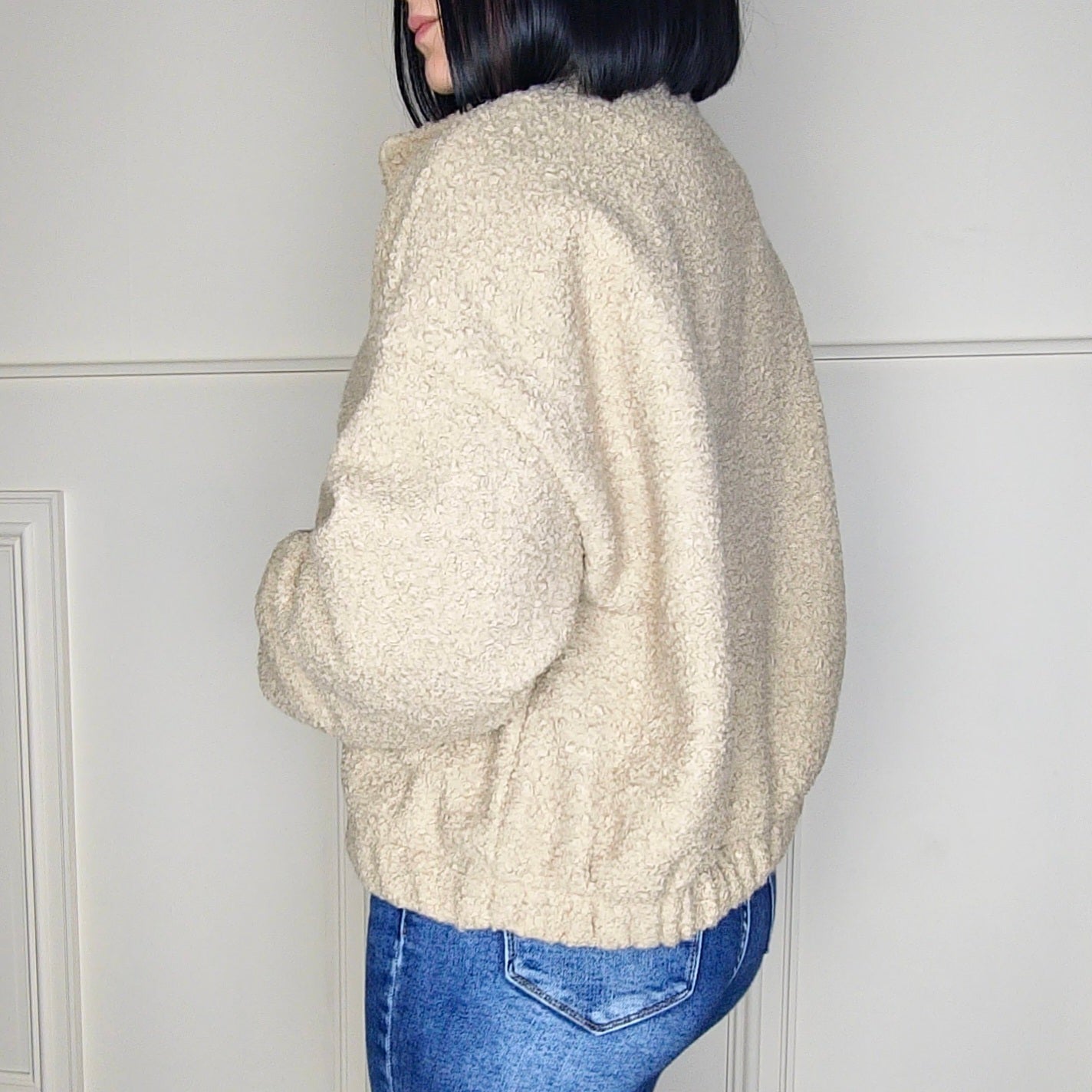 WINNI - Cotton Boucle Jacket Camel